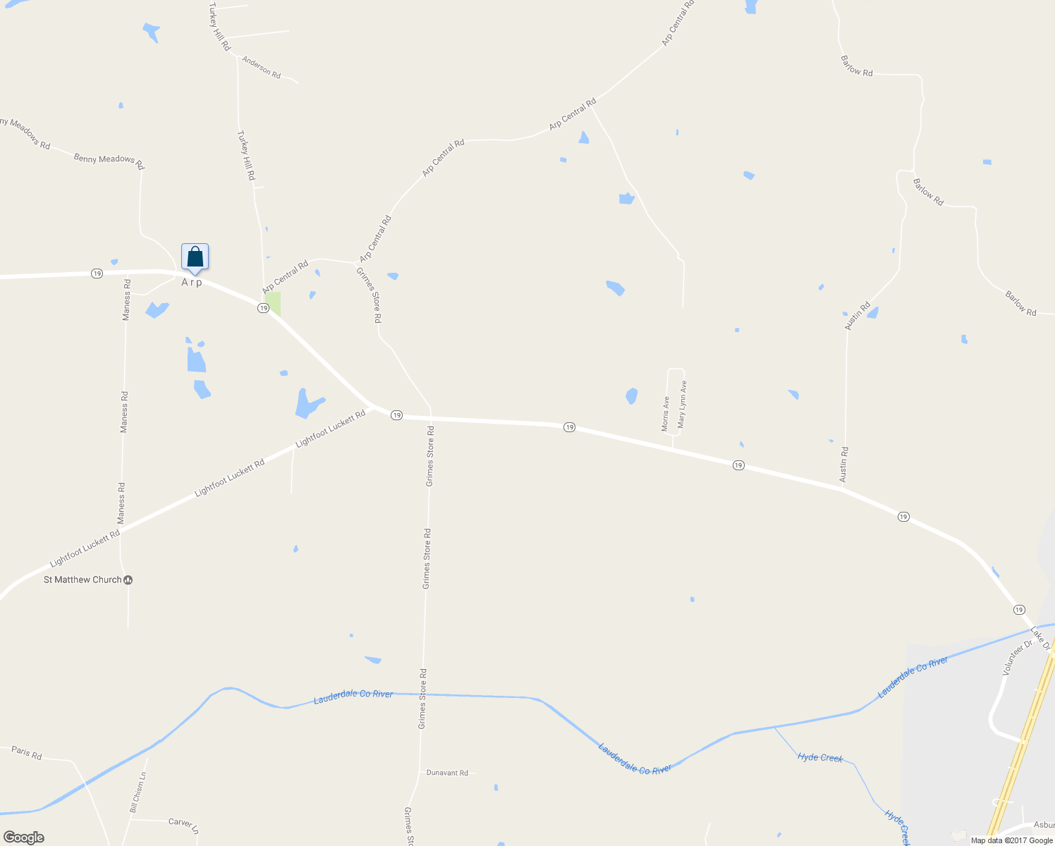 map of restaurants, bars, coffee shops, grocery stores, and more near 3226 Tennessee 19 in Ripley