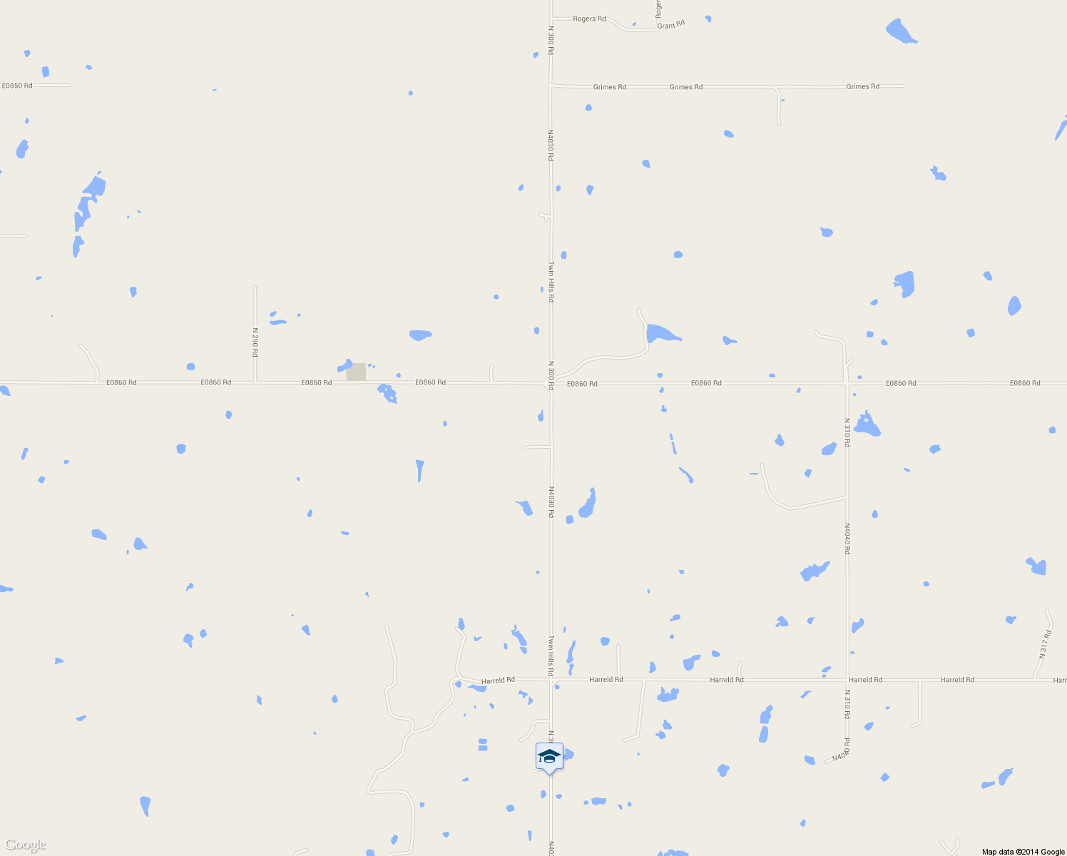 map of restaurants, bars, coffee shops, grocery stores, and more near 6165 Twin Hills Rd in Okmulgee