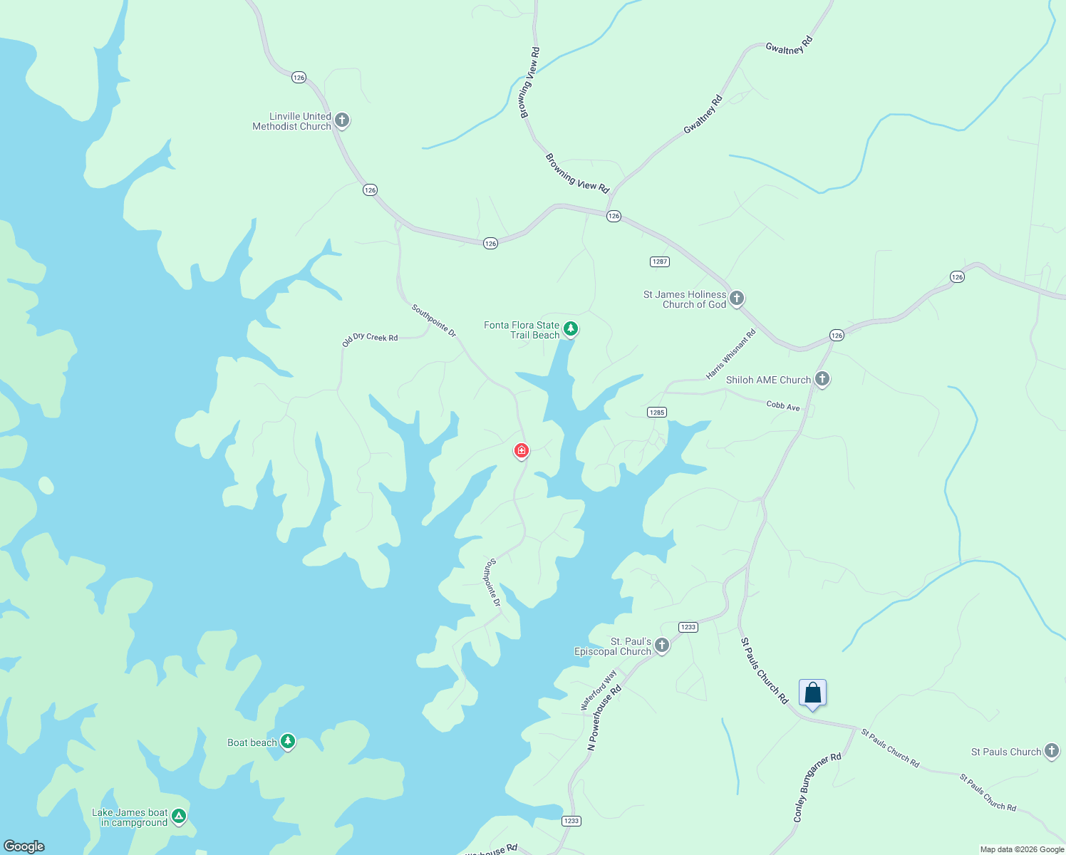 map of restaurants, bars, coffee shops, grocery stores, and more near 4974 Camden Pointe Drive in Morganton
