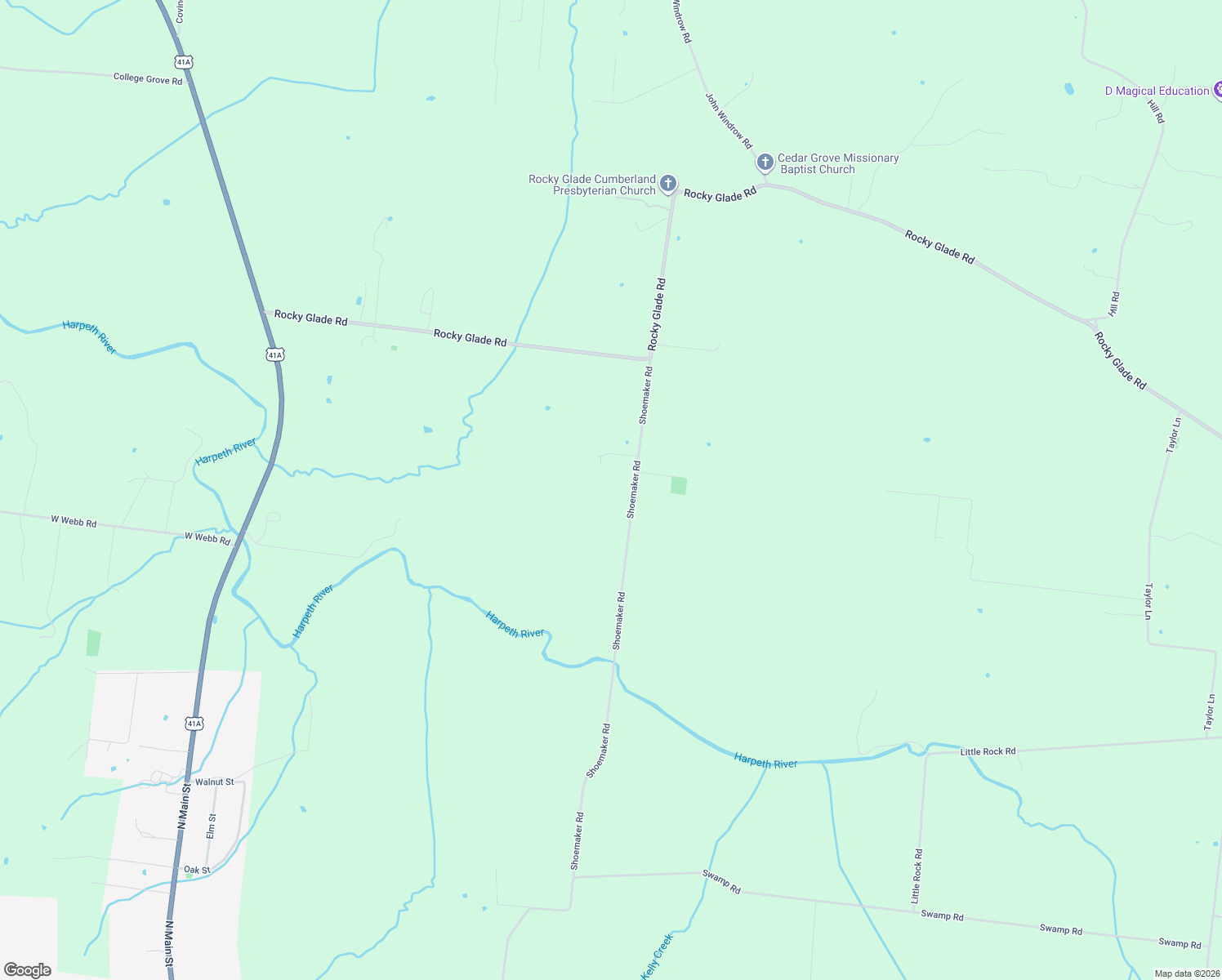 map of restaurants, bars, coffee shops, grocery stores, and more near 2587 Shoemaker Rd in Eagleville