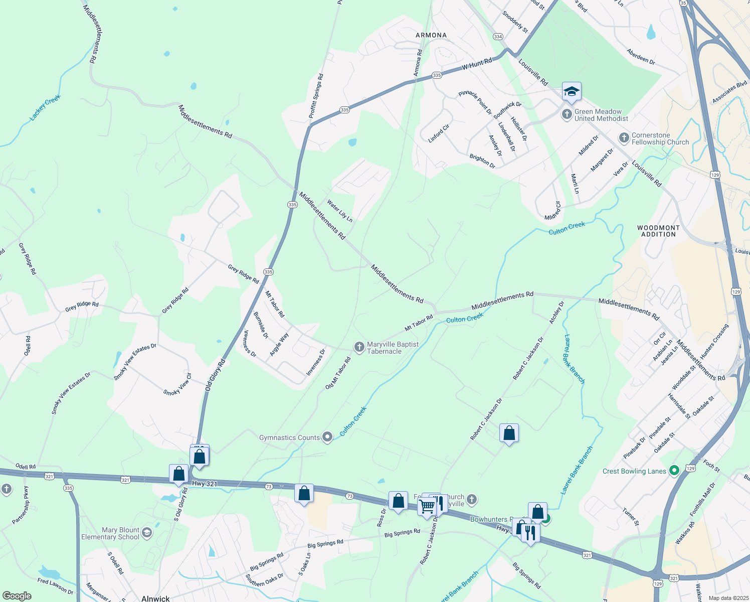1545 Middlesettlements Road, Maryville TN Walk Score