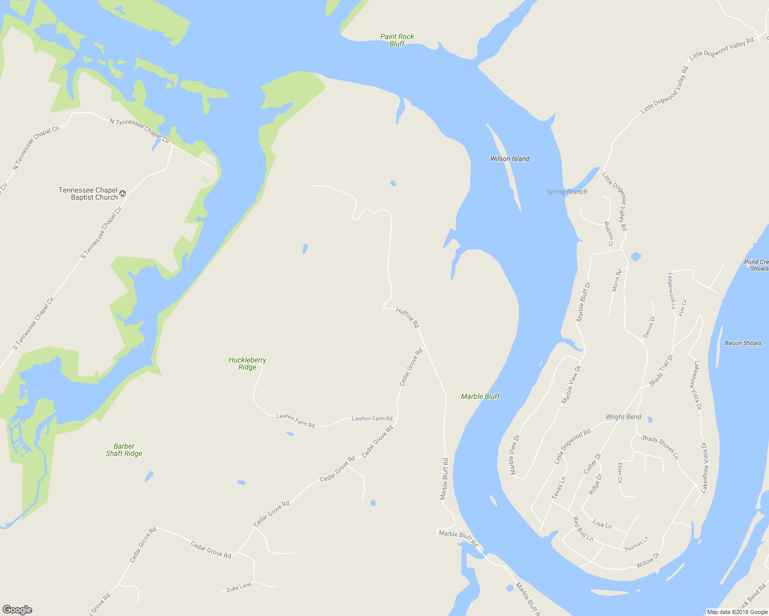 map of restaurants, bars, coffee shops, grocery stores, and more near Huffine Road in Loudon