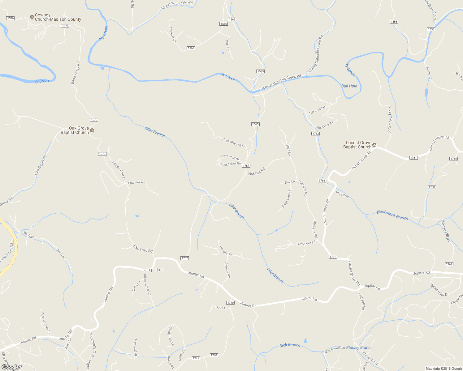 map of restaurants, bars, coffee shops, grocery stores, and more near 190 Palmer Ford Road in Weaverville