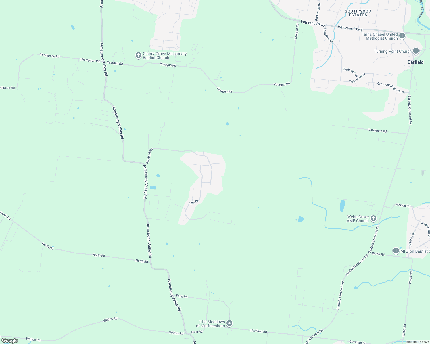 map of restaurants, bars, coffee shops, grocery stores, and more near 3910 Rowland Road in Murfreesboro
