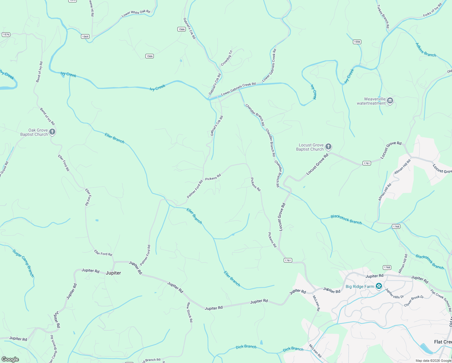map of restaurants, bars, coffee shops, grocery stores, and more near 230 Pickens Road in Weaverville