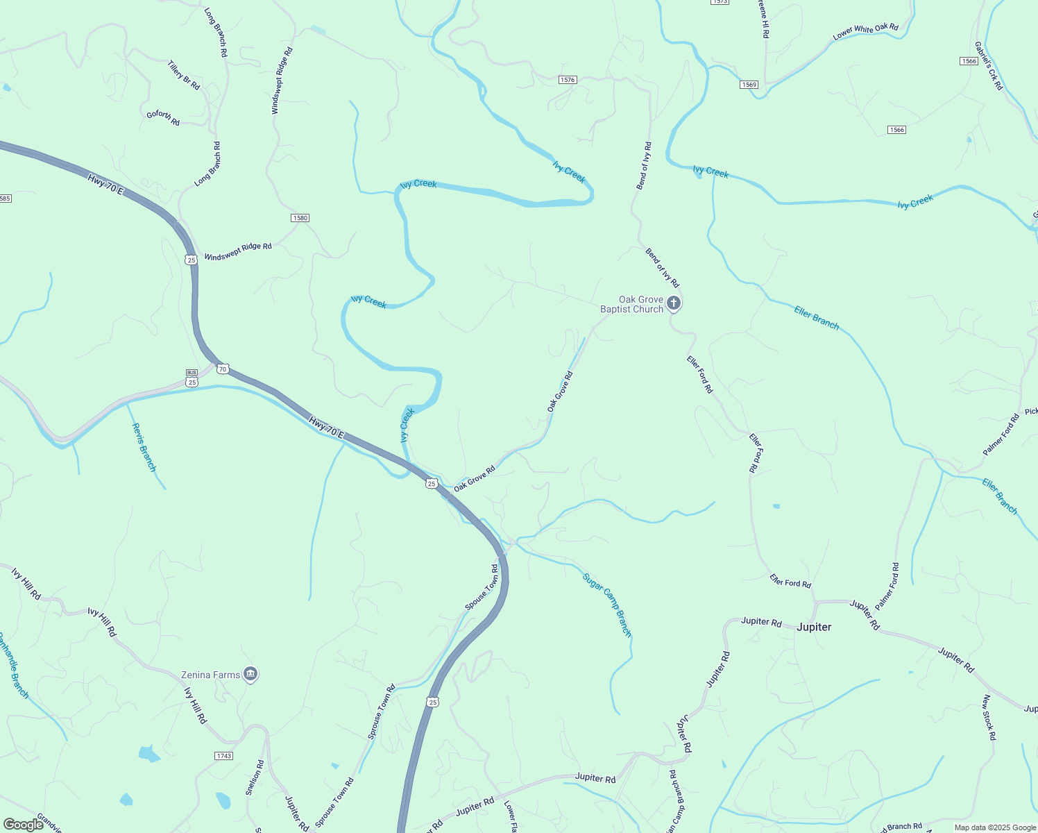 map of restaurants, bars, coffee shops, grocery stores, and more near 445 Oak Grove Road in Marshall