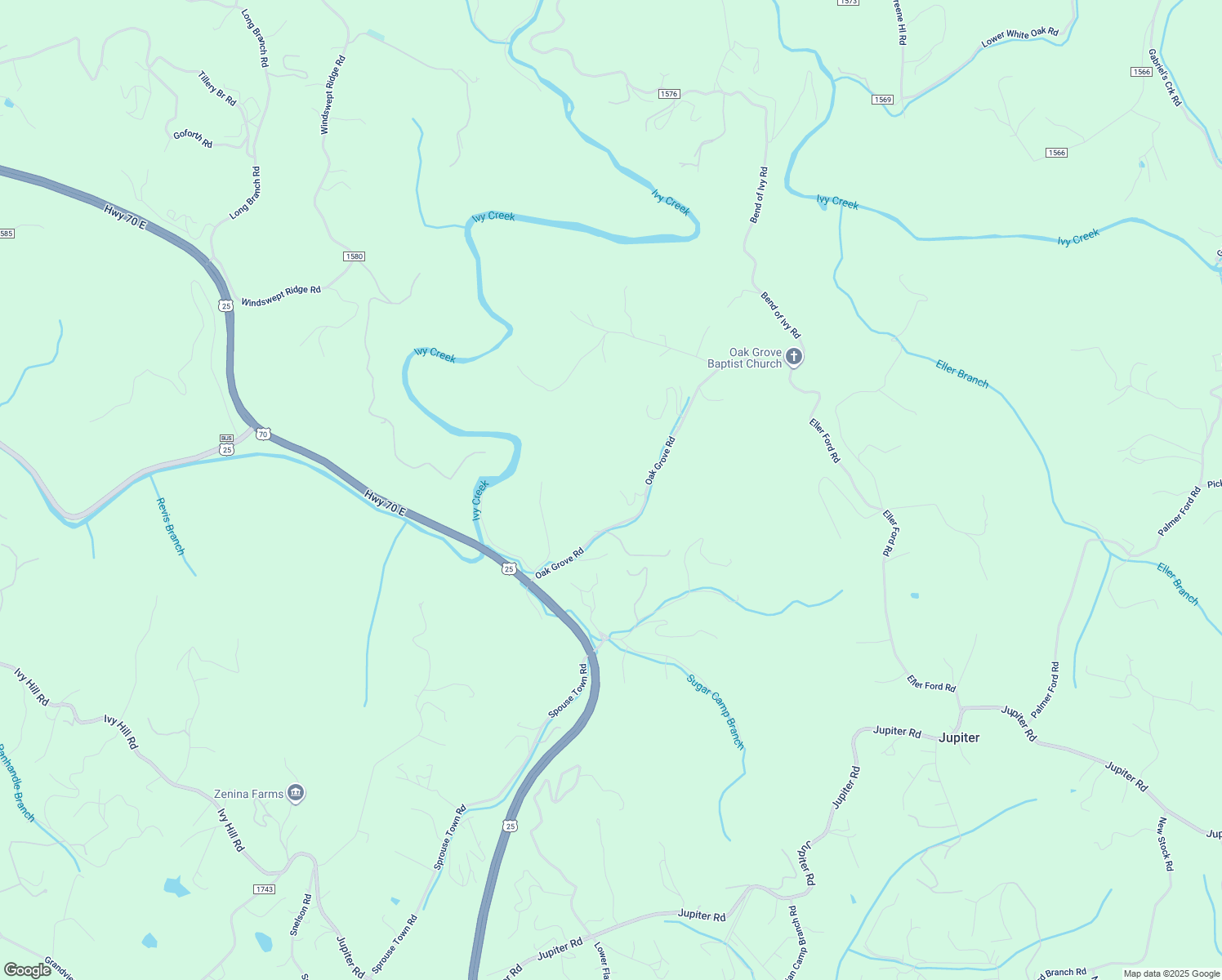 map of restaurants, bars, coffee shops, grocery stores, and more near 445 Oak Grove Road in Marshall