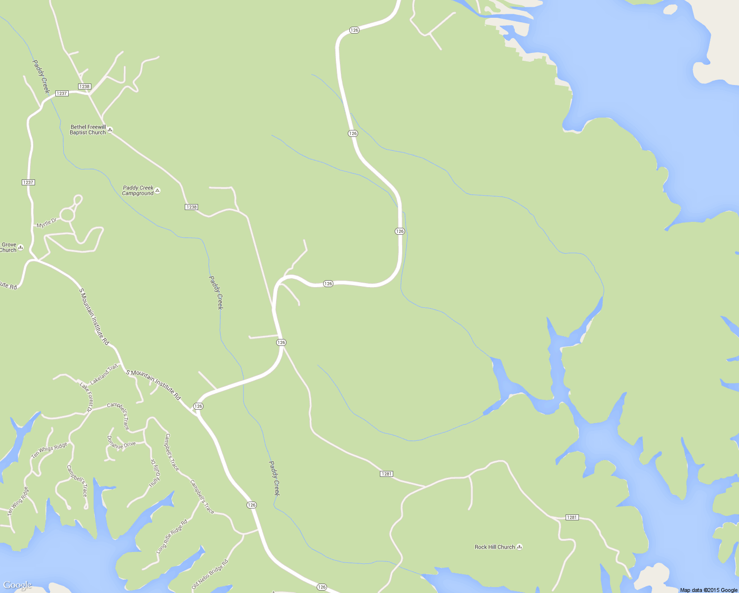 map of restaurants, bars, coffee shops, grocery stores, and more near 5973 North Carolina 126 in Nebo