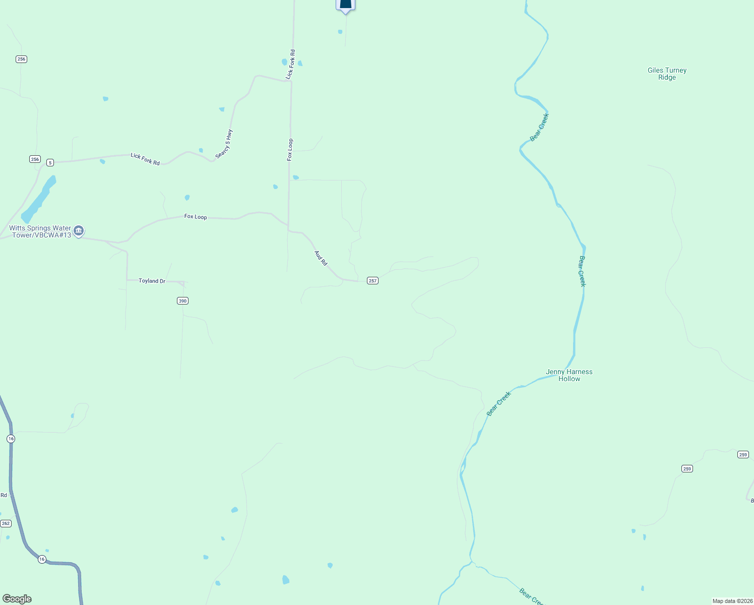 map of restaurants, bars, coffee shops, grocery stores, and more near in Witts Springs