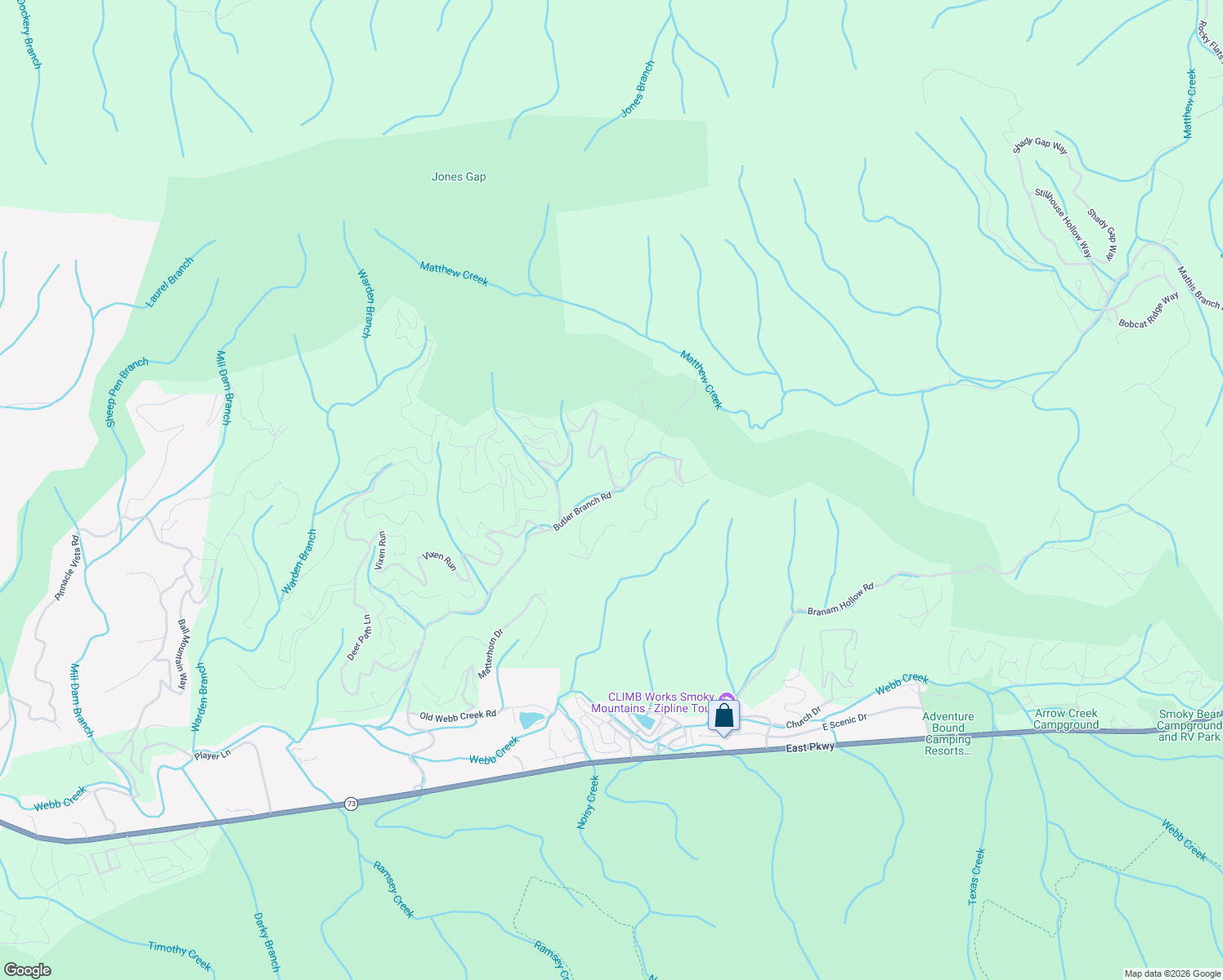 map of restaurants, bars, coffee shops, grocery stores, and more near 817 Sunshine Trail in Gatlinburg