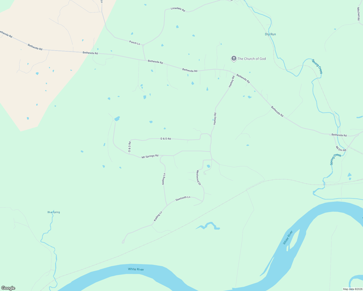 map of restaurants, bars, coffee shops, grocery stores, and more near 290 D & D Lane in Batesville