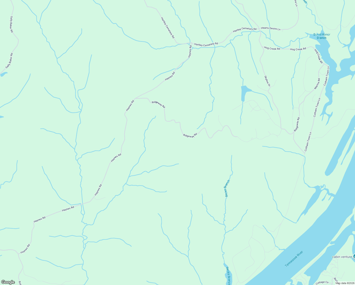 map of restaurants, bars, coffee shops, grocery stores, and more near 750 Ridgeway Drive in Sugar Tree