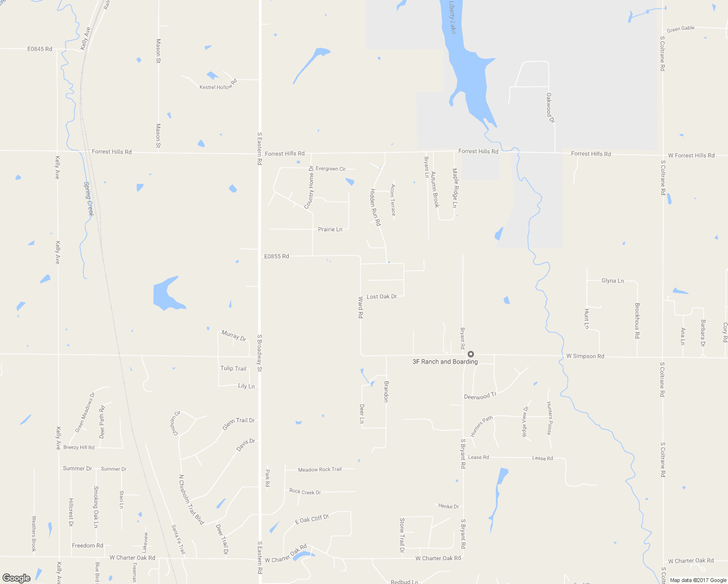 map of restaurants, bars, coffee shops, grocery stores, and more near 813 Lost Oak Drive in Guthrie