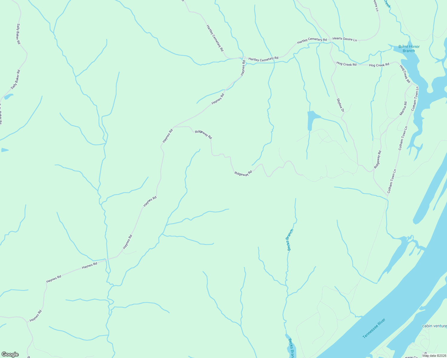 map of restaurants, bars, coffee shops, grocery stores, and more near 750 Ridgeway Drive in Sugar Tree