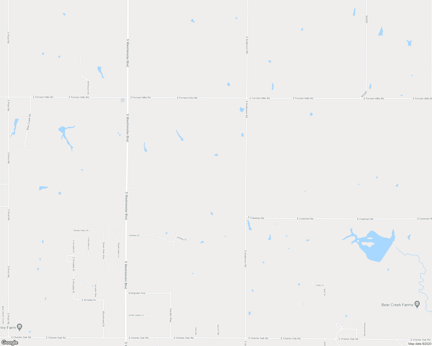 map of restaurants, bars, coffee shops, grocery stores, and more near 9925 South Anderson Road in Guthrie