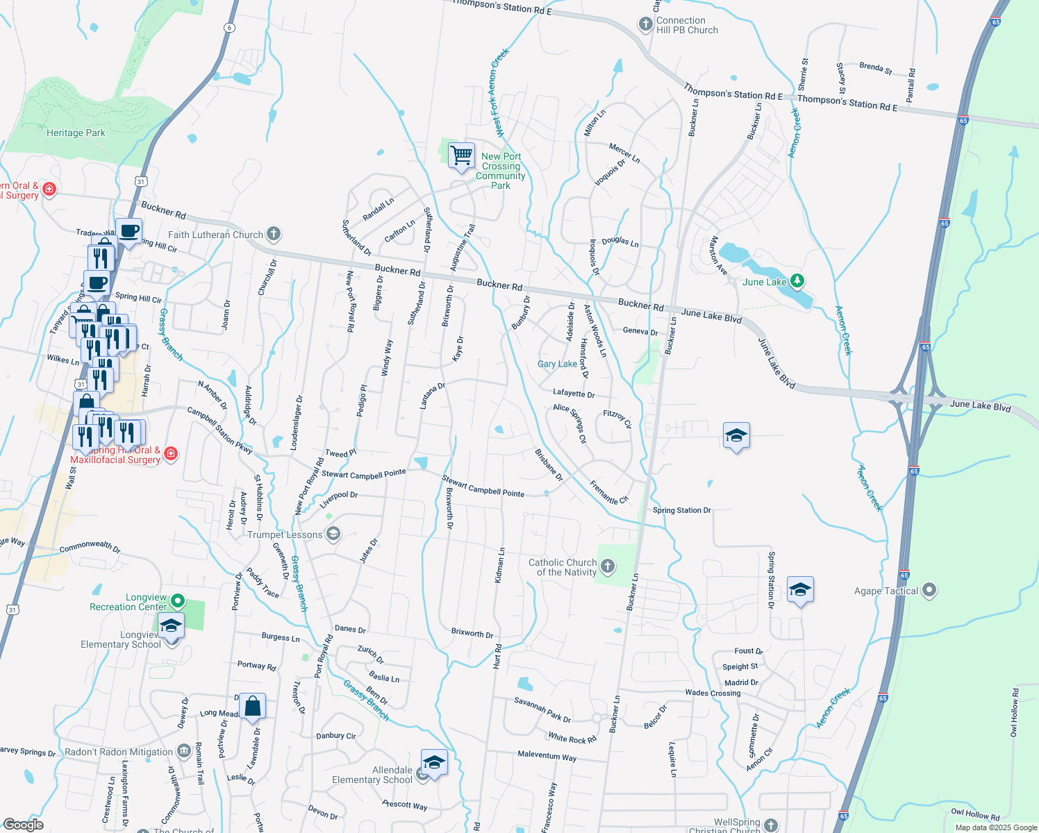 2031 Brisbane Drive, Spring Hill TN Walk Score