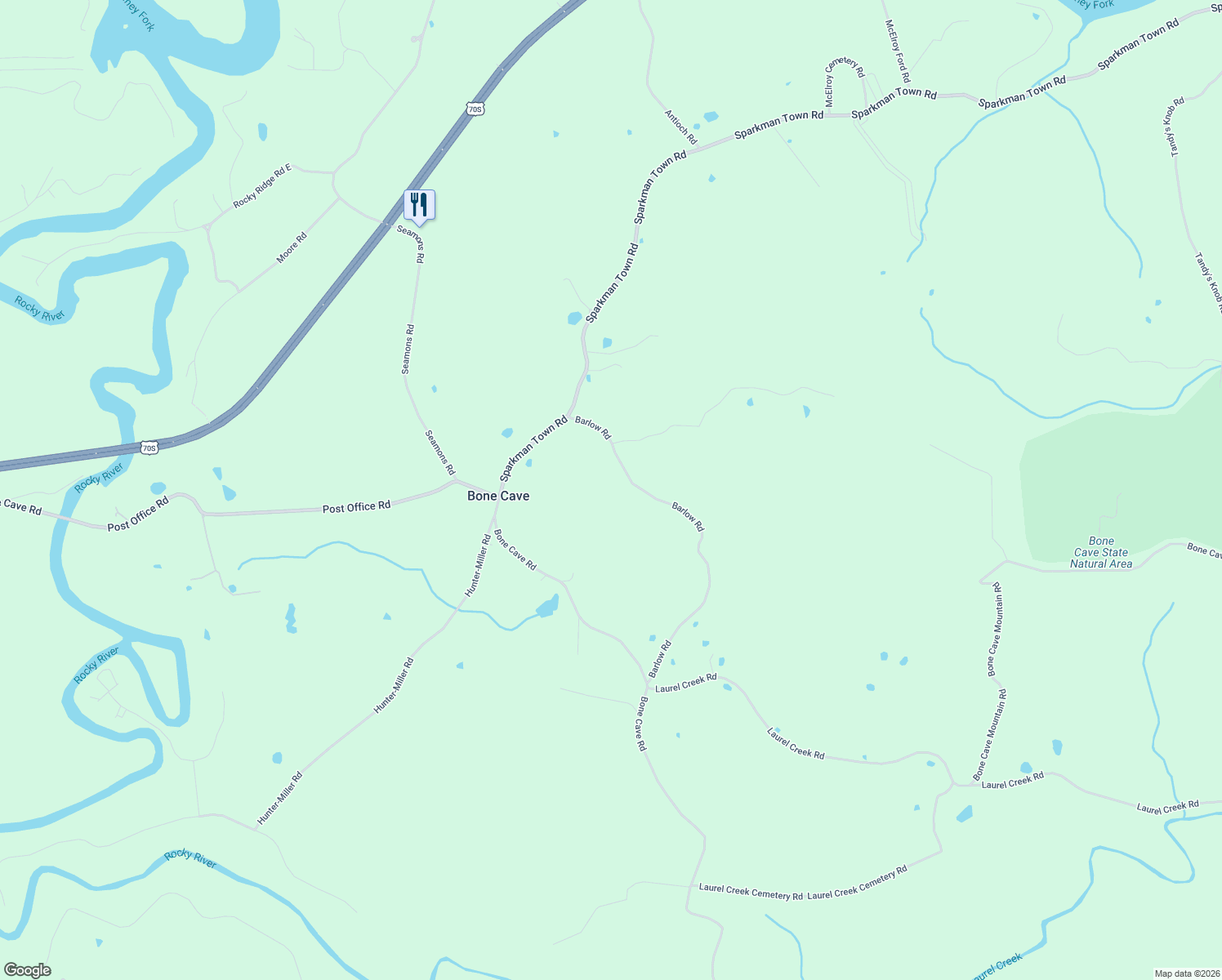 map of restaurants, bars, coffee shops, grocery stores, and more near 785 Barlow Rd in Van Buren
