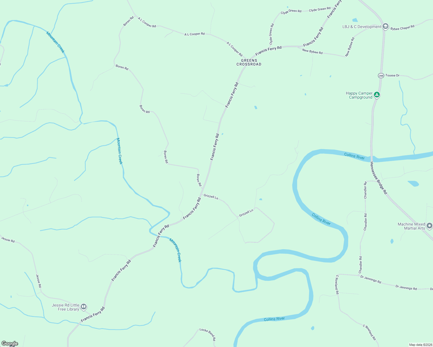 map of restaurants, bars, coffee shops, grocery stores, and more near 5262 Francis Ferry Road in McMinnville