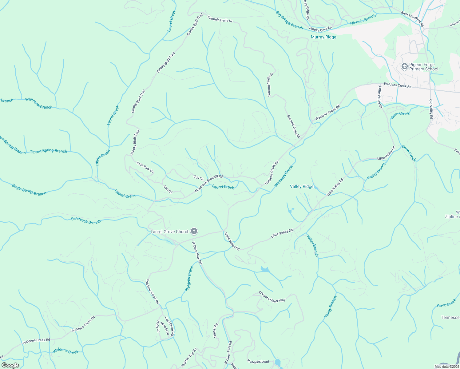 map of restaurants, bars, coffee shops, grocery stores, and more near 2916-2946 McMahan Sawmill Road in Sevierville