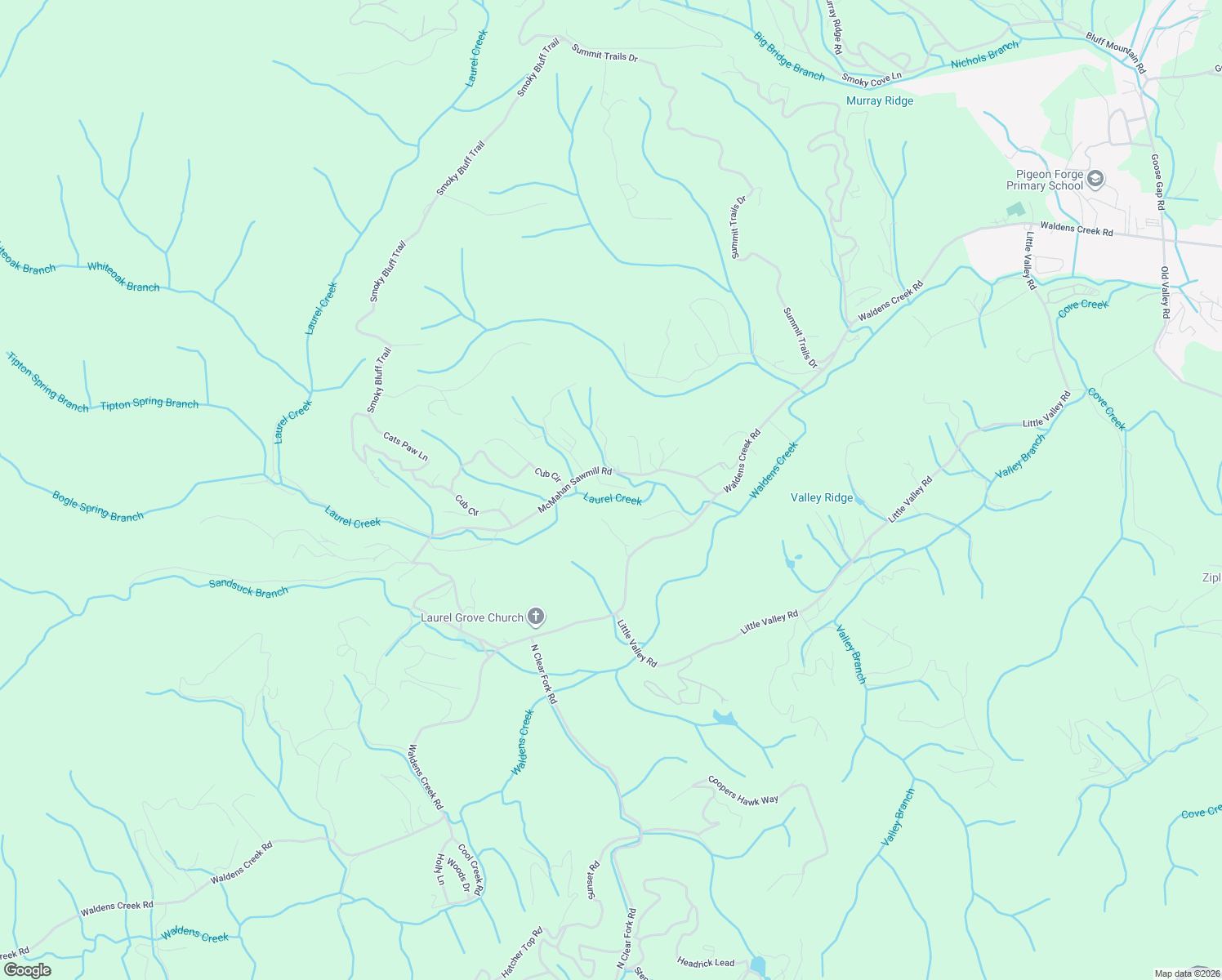 map of restaurants, bars, coffee shops, grocery stores, and more near 2916-2946 McMahan Sawmill Road in Sevierville