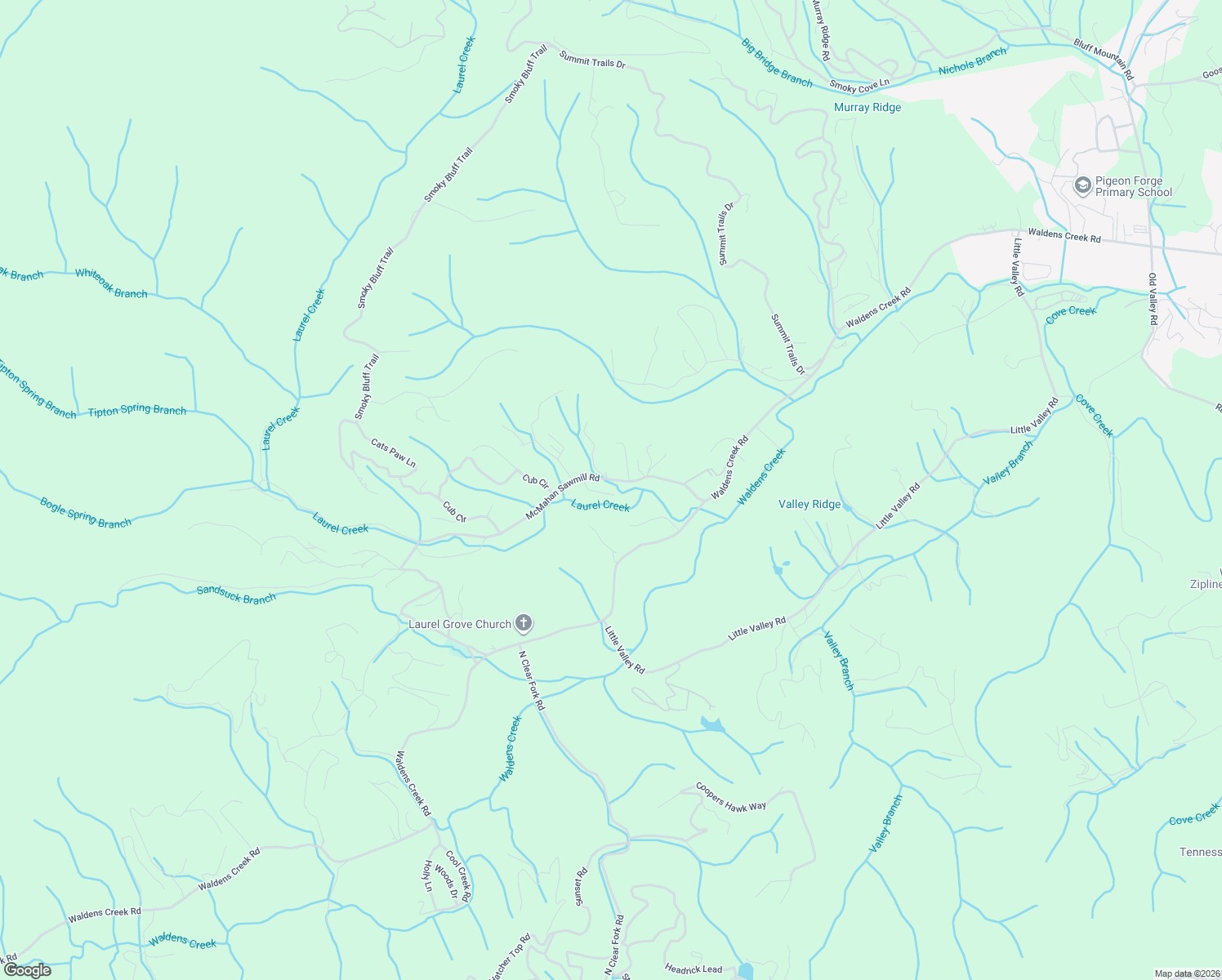 map of restaurants, bars, coffee shops, grocery stores, and more near 2916-2946 McMahan Sawmill Road in Sevierville