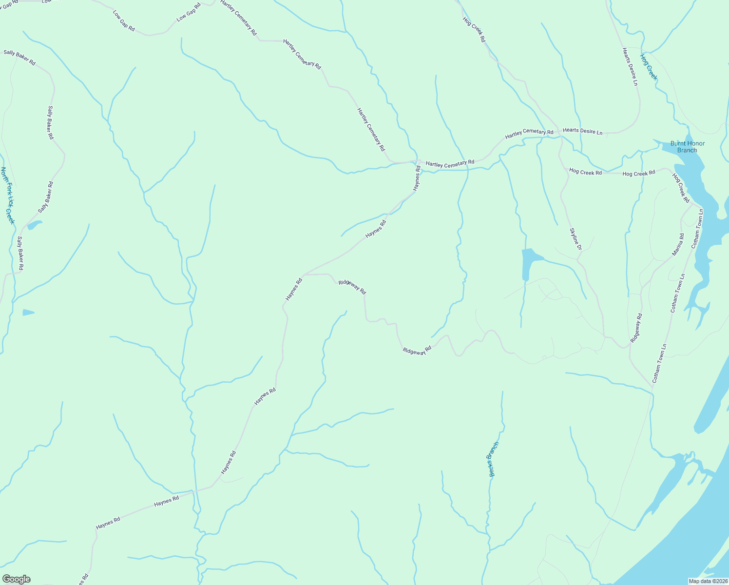 map of restaurants, bars, coffee shops, grocery stores, and more near 324 Ridgeway Road in Sugar Tree