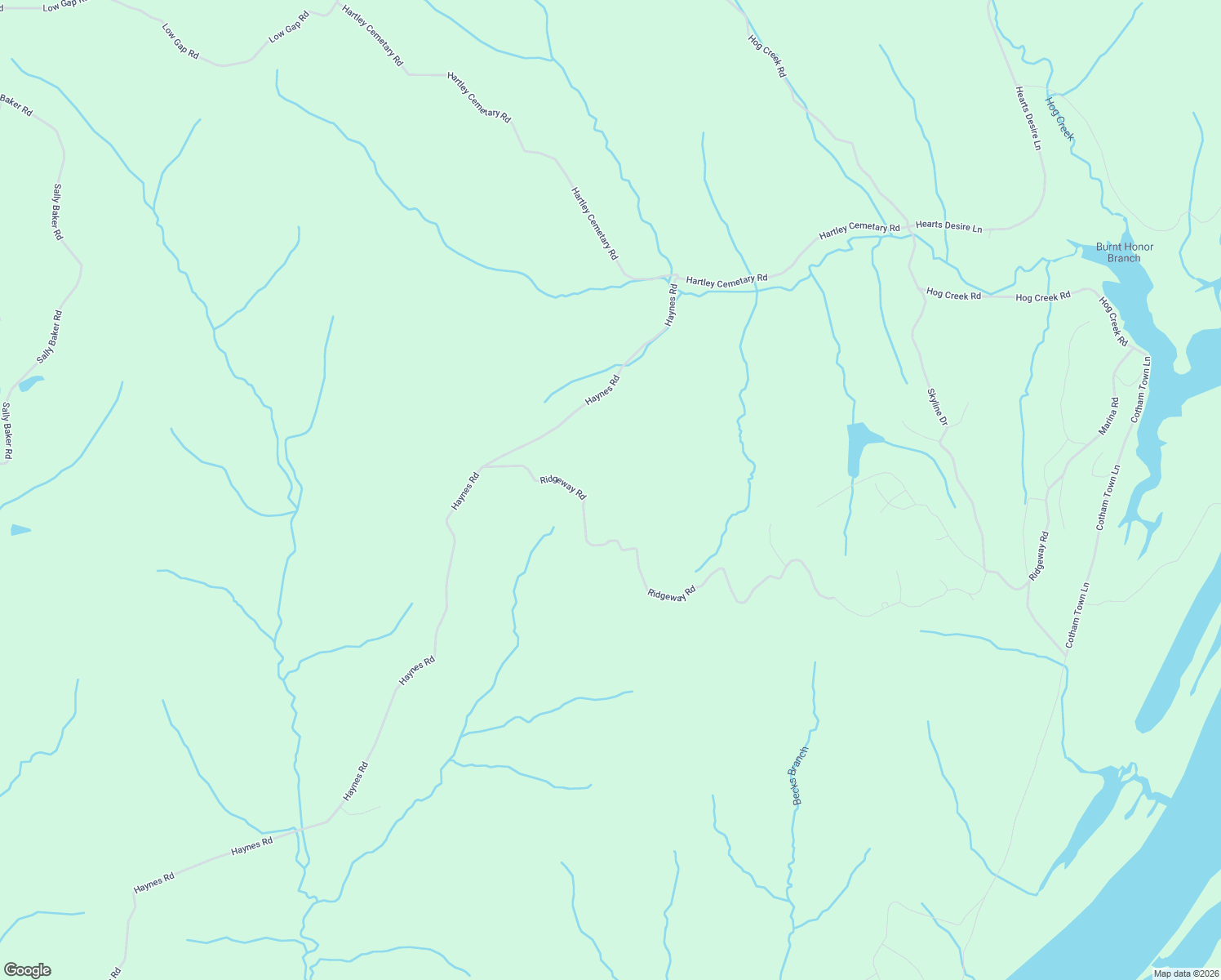 map of restaurants, bars, coffee shops, grocery stores, and more near 294 Ridgeway Drive in Sugar Tree