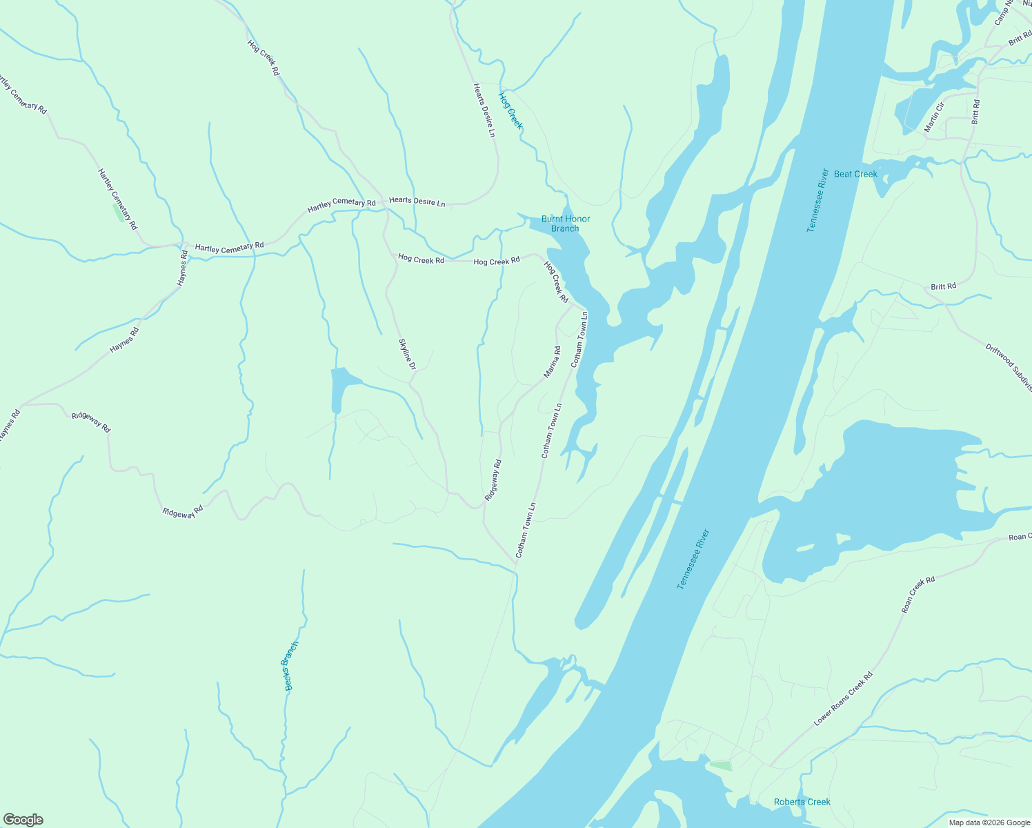 map of restaurants, bars, coffee shops, grocery stores, and more near 2554 Ridgeway Drive in Sugar Tree