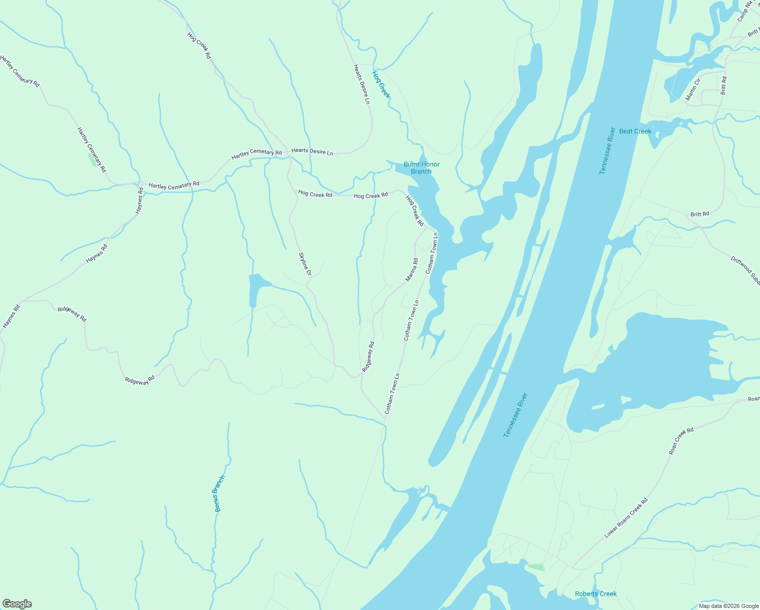 map of restaurants, bars, coffee shops, grocery stores, and more near 2554 Ridgeway Drive in Sugar Tree