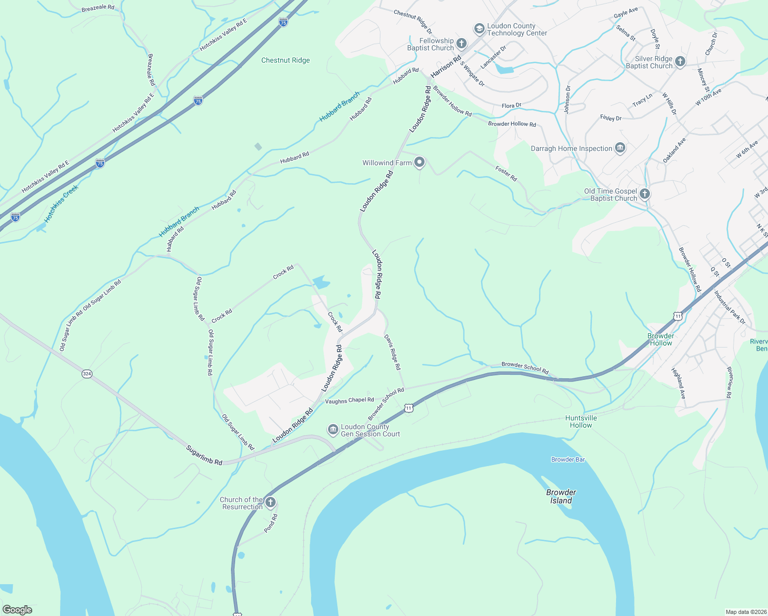 map of restaurants, bars, coffee shops, grocery stores, and more near 4497 Loudon Ridge Road in Loudon