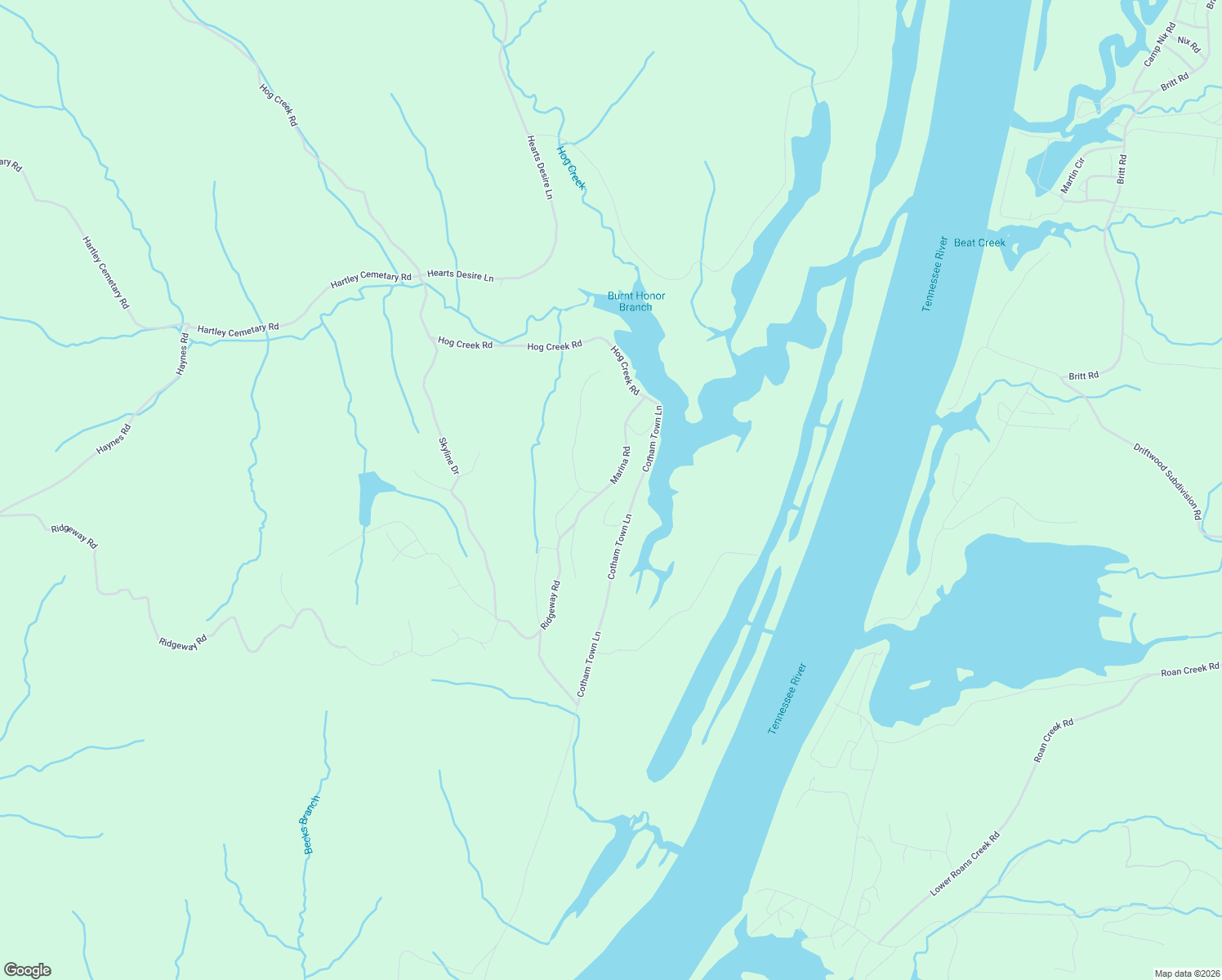 map of restaurants, bars, coffee shops, grocery stores, and more near 2700 Ridgeway Drive in Sugar Tree