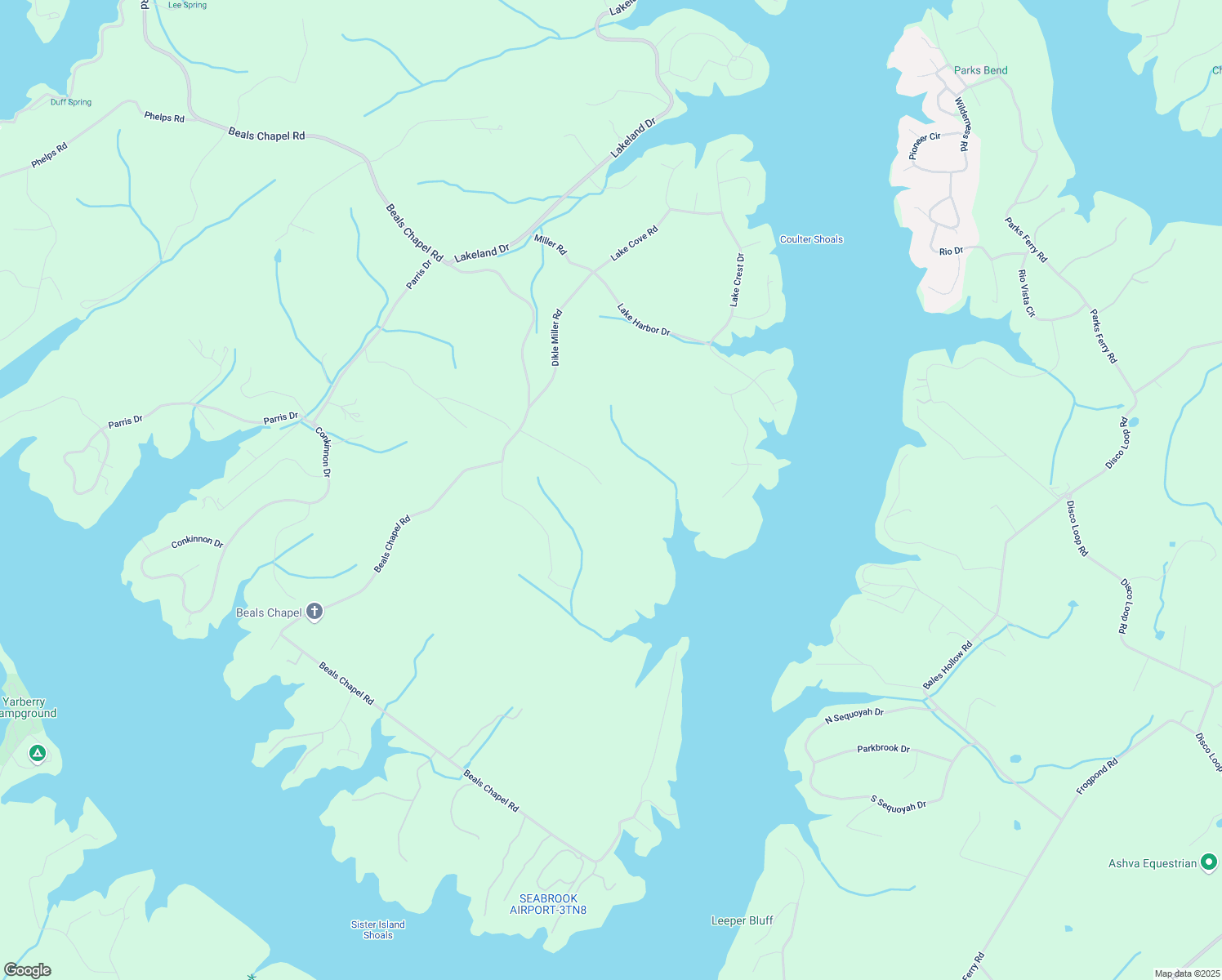 map of restaurants, bars, coffee shops, grocery stores, and more near 1180 Deaton Road in Lenoir City