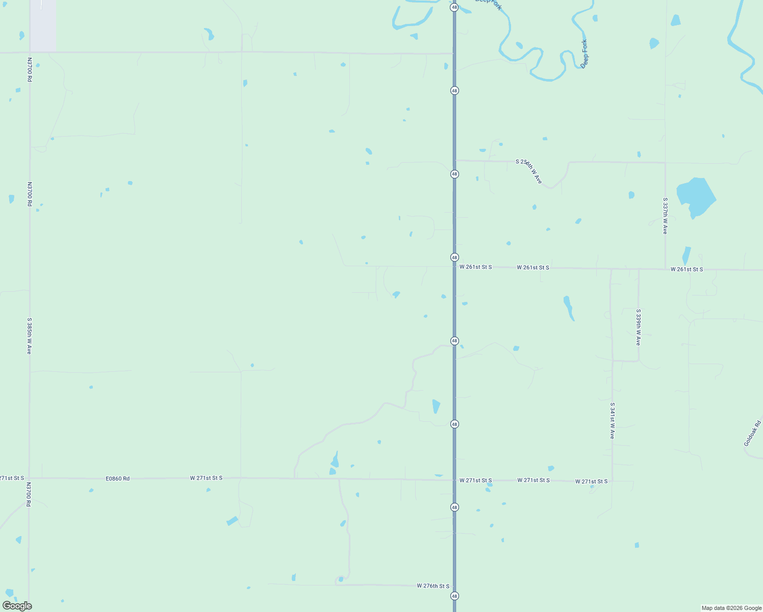 map of restaurants, bars, coffee shops, grocery stores, and more near 26225 S 359th W Pl in Bristow