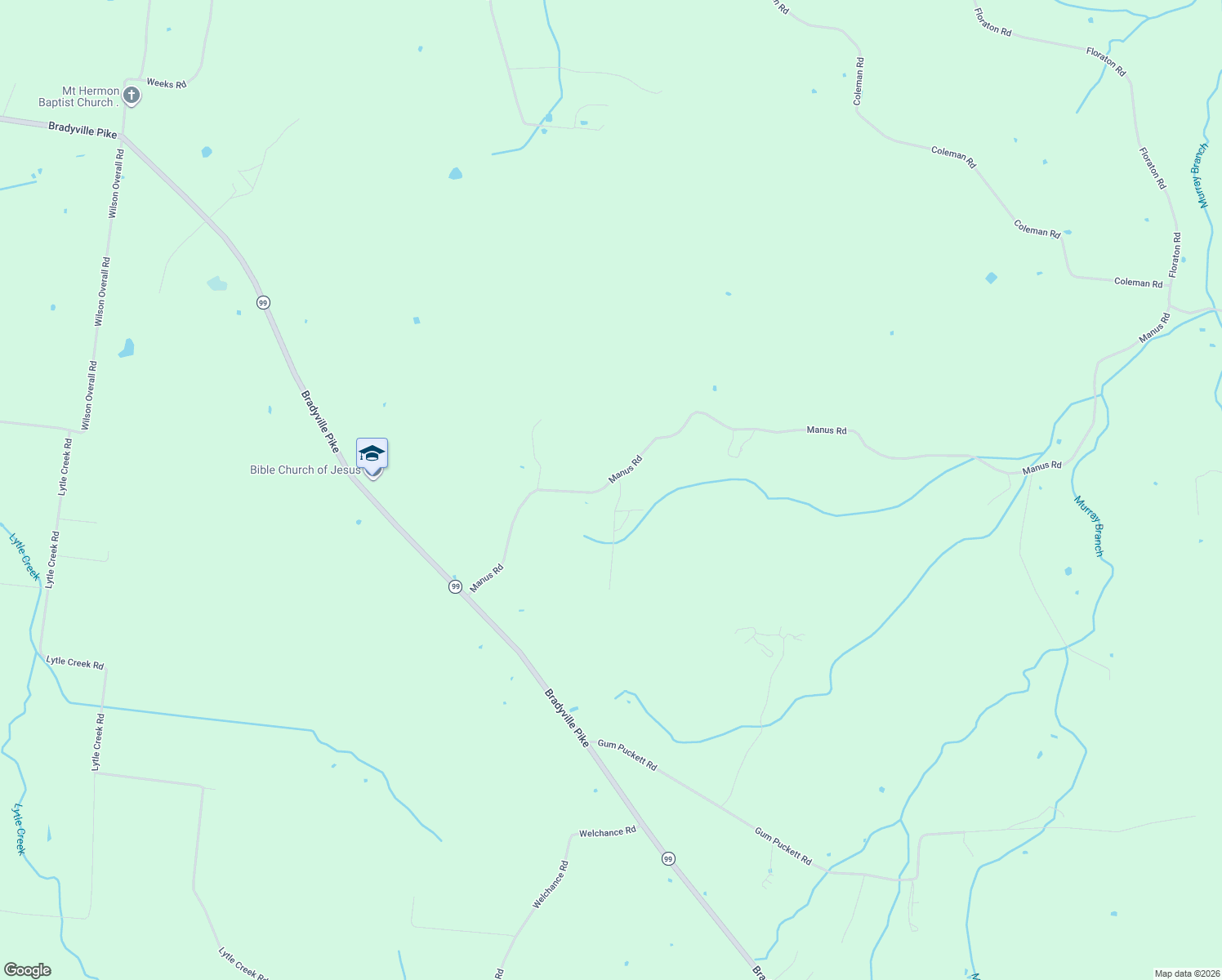 map of restaurants, bars, coffee shops, grocery stores, and more near 6602 Manus Road in Murfreesboro