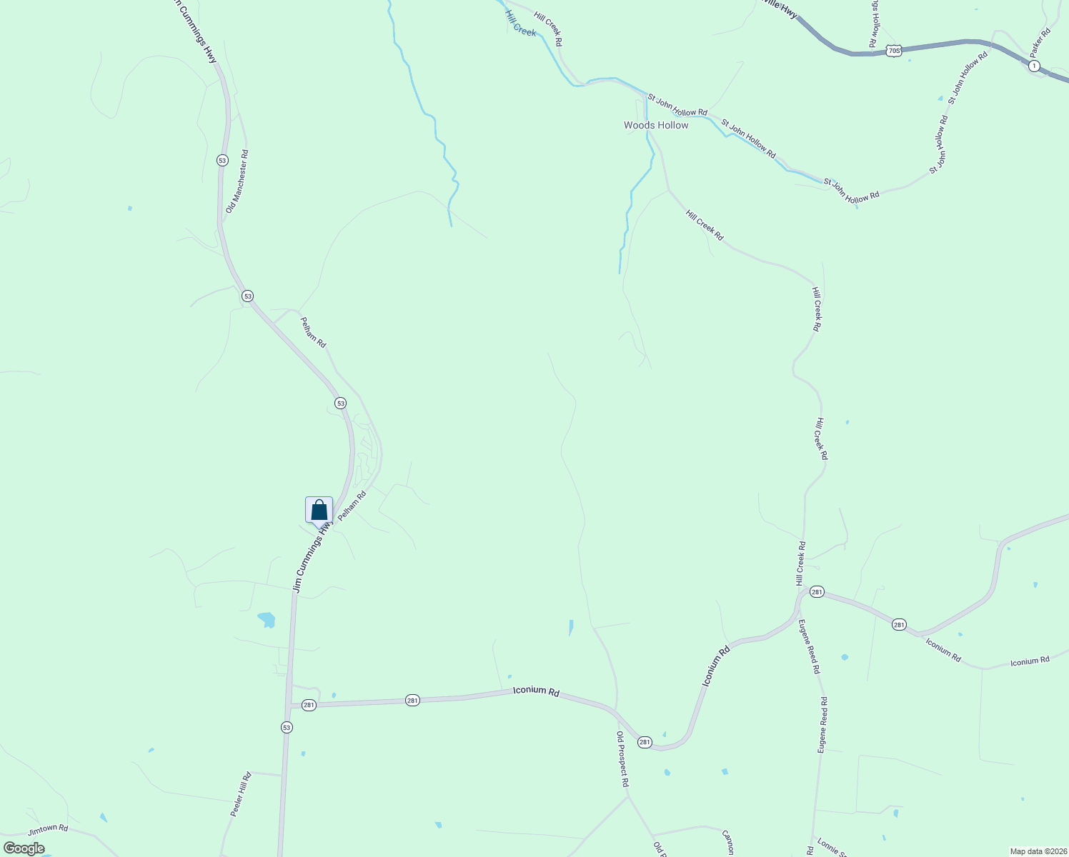 map of restaurants, bars, coffee shops, grocery stores, and more near 2210 Old Prospect Road in Woodbury