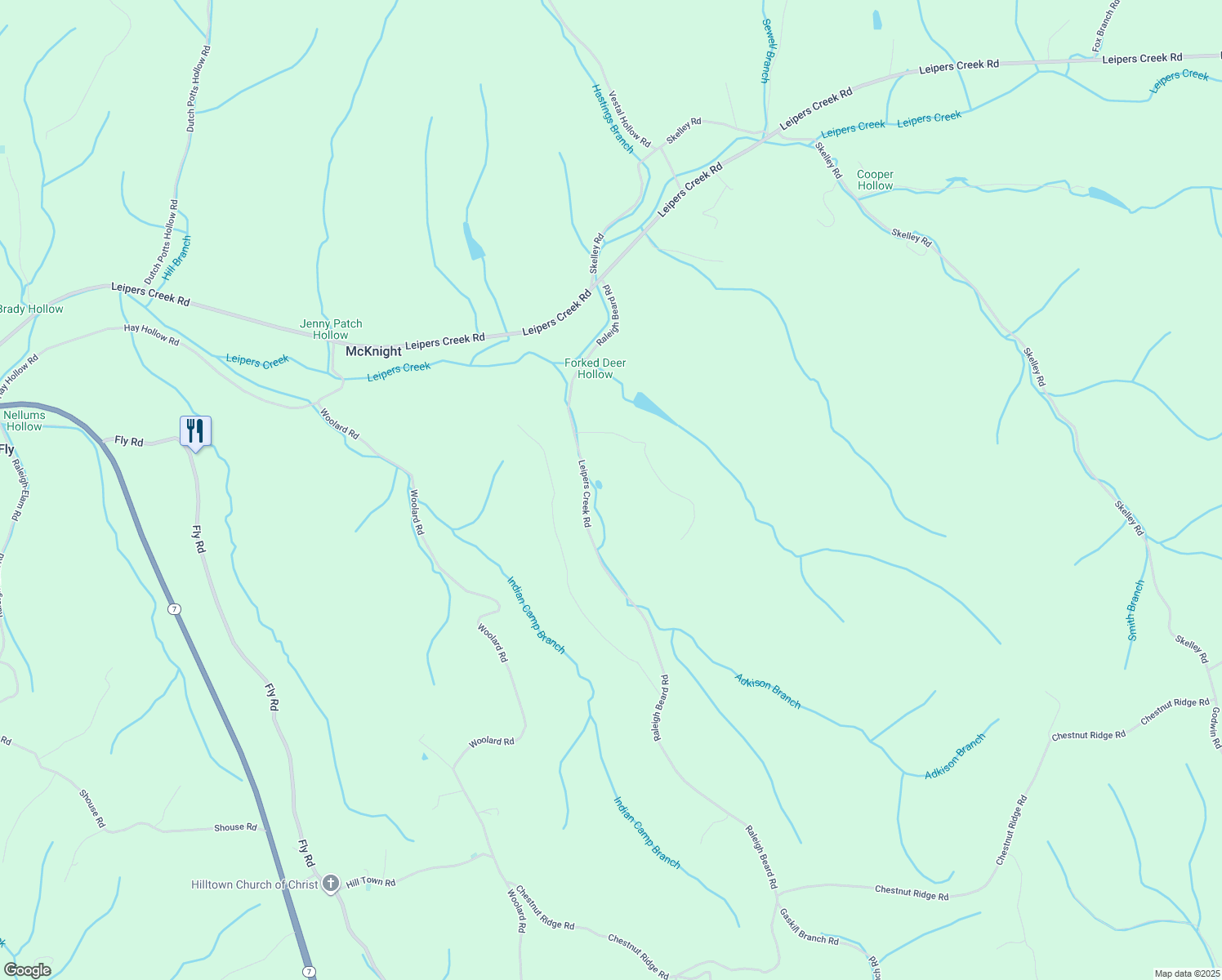 map of restaurants, bars, coffee shops, grocery stores, and more near 3720 Raleigh Beard Road in Santa Fe