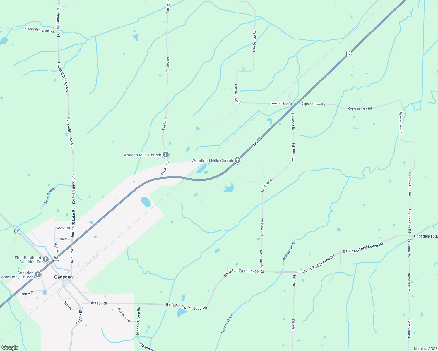 map of restaurants, bars, coffee shops, grocery stores, and more near U.S. 70A in Humboldt