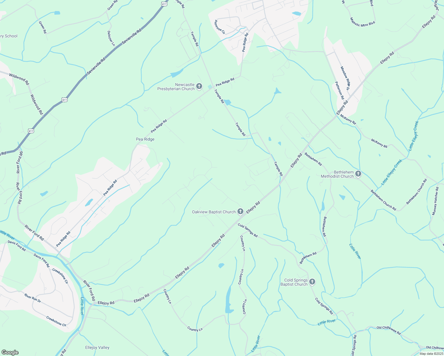 map of restaurants, bars, coffee shops, grocery stores, and more near 579 Adams Rd in Walland