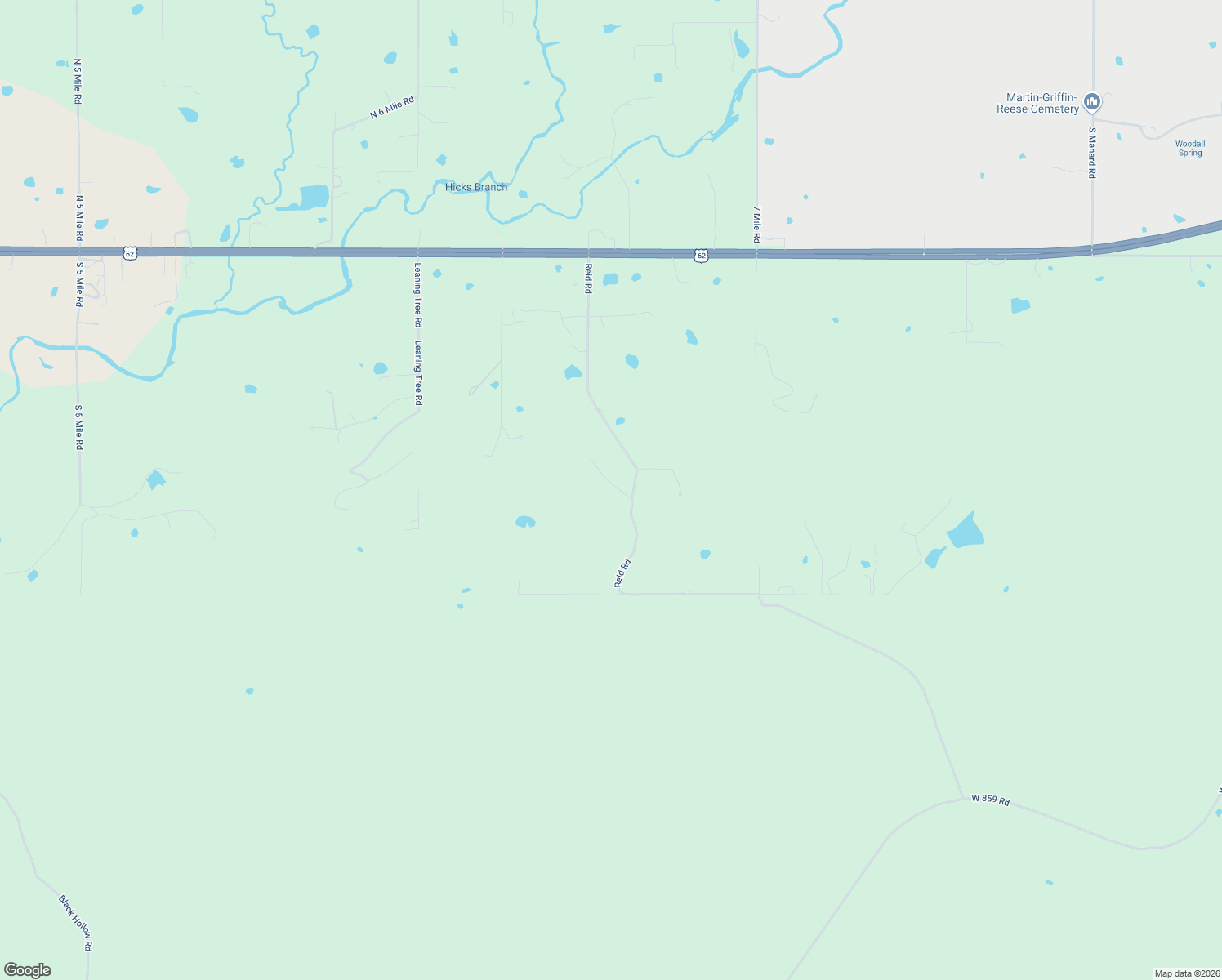 map of restaurants, bars, coffee shops, grocery stores, and more near 125 Reid Road in Fort Gibson