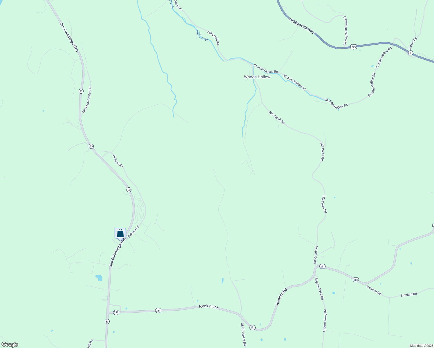 map of restaurants, bars, coffee shops, grocery stores, and more near 2210 Old Prospect Road in Woodbury