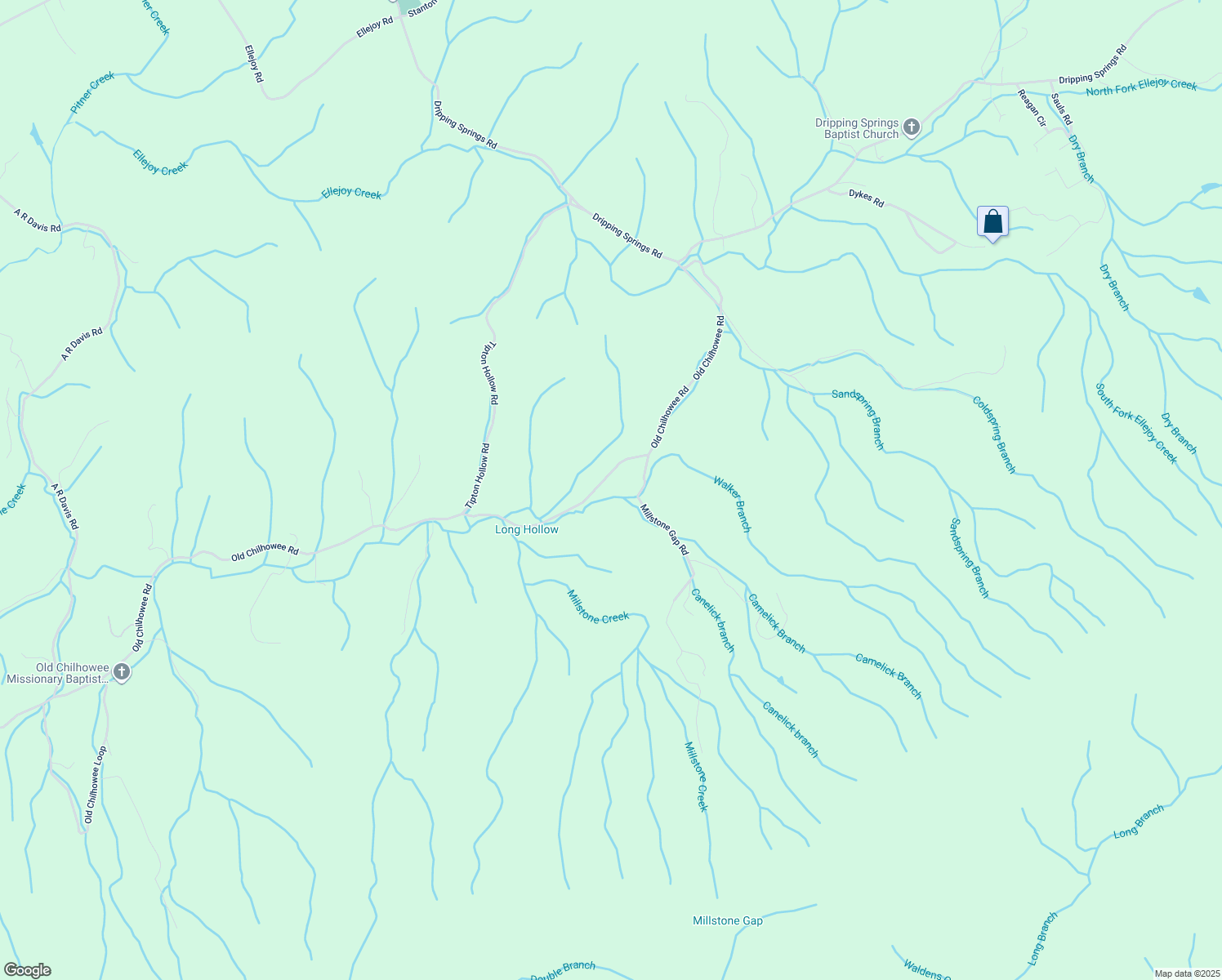 map of restaurants, bars, coffee shops, grocery stores, and more near 1411 Old Chilhowee Road in Seymour