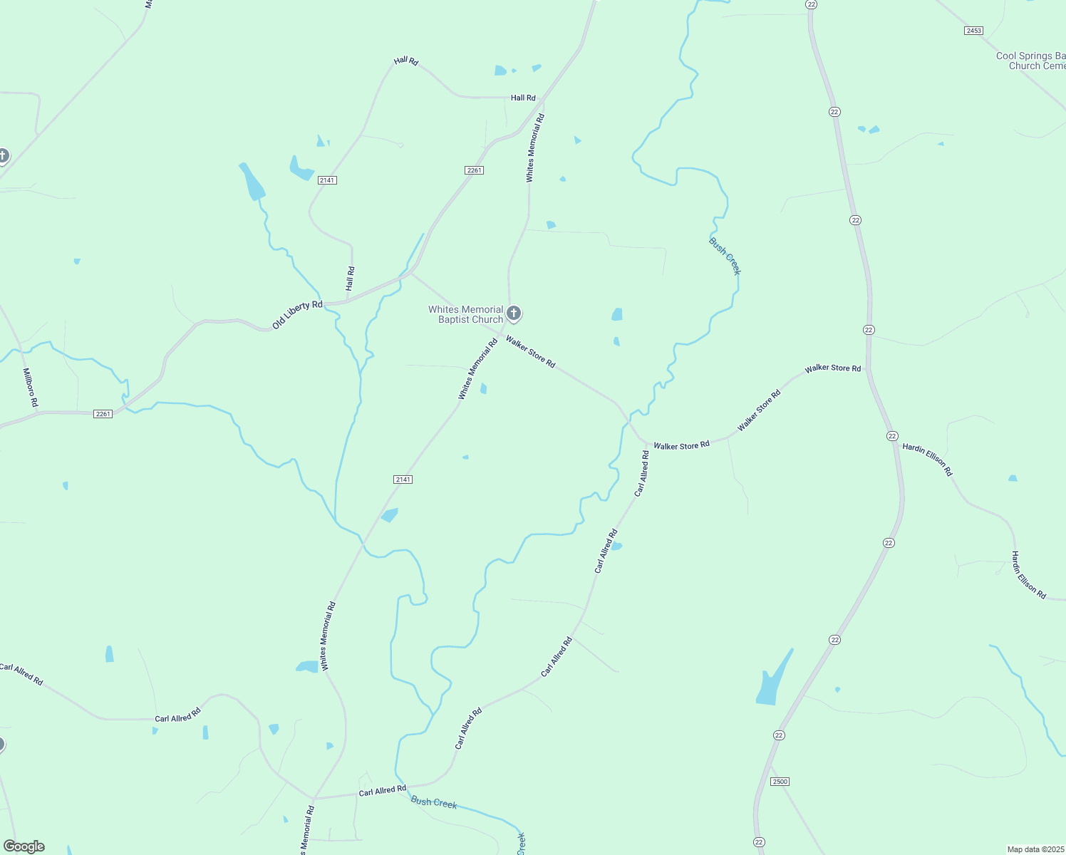 map of restaurants, bars, coffee shops, grocery stores, and more near 2914 Walker Store Road in Franklinville