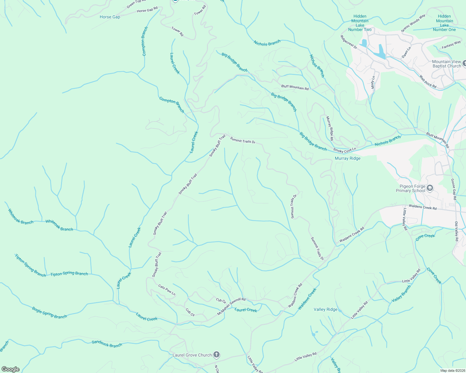 map of restaurants, bars, coffee shops, grocery stores, and more near 3270 Laurel Cove Trail in Sevierville
