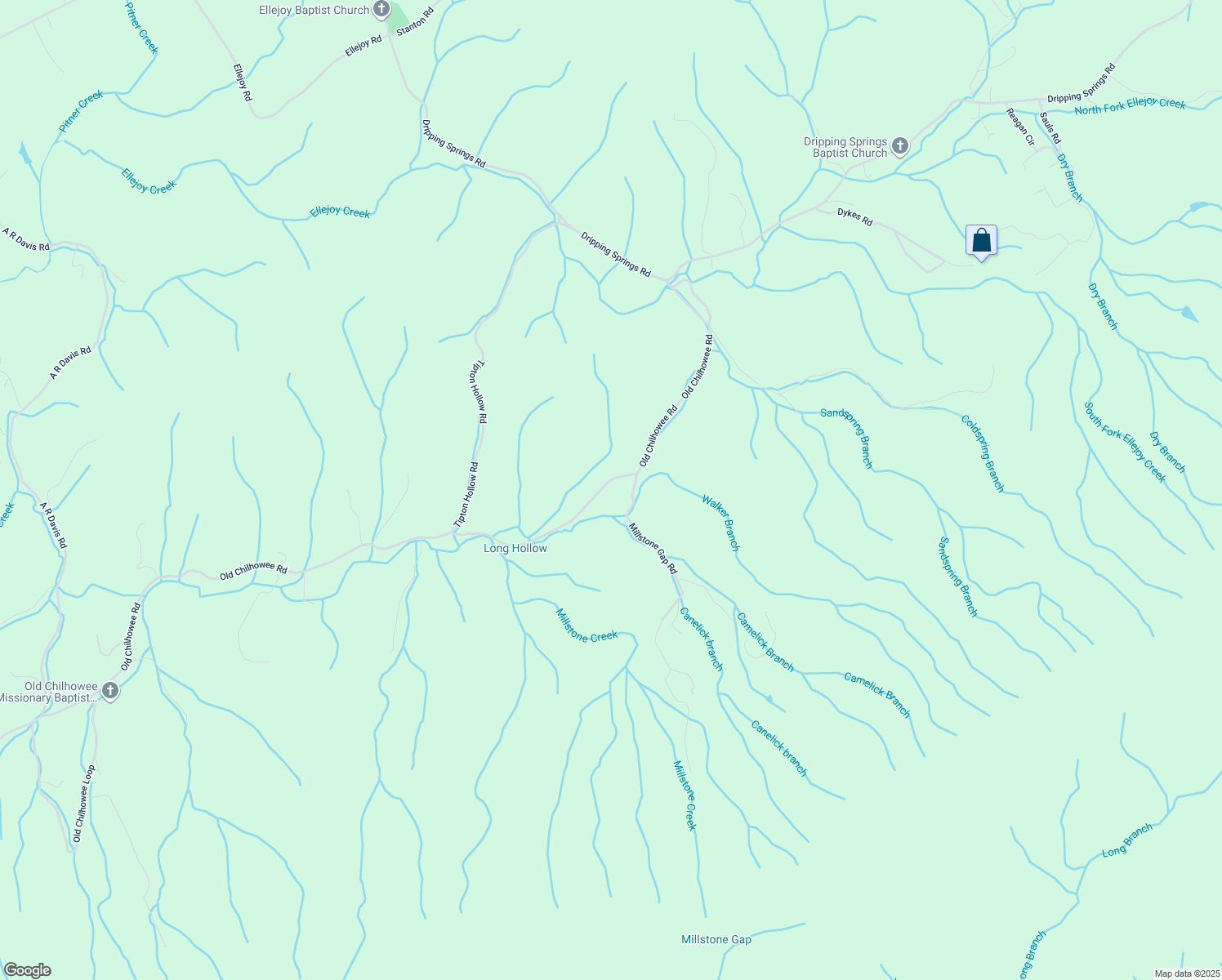 map of restaurants, bars, coffee shops, grocery stores, and more near 1411 Old Chilhowee Road in Seymour