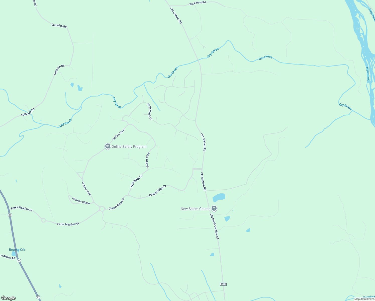 map of restaurants, bars, coffee shops, grocery stores, and more near 95 White Smith Road in Pittsboro