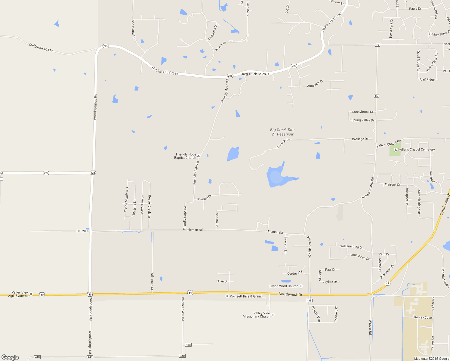 map of restaurants, bars, coffee shops, grocery stores, and more near 5901 Friendship Circle in Jonesboro