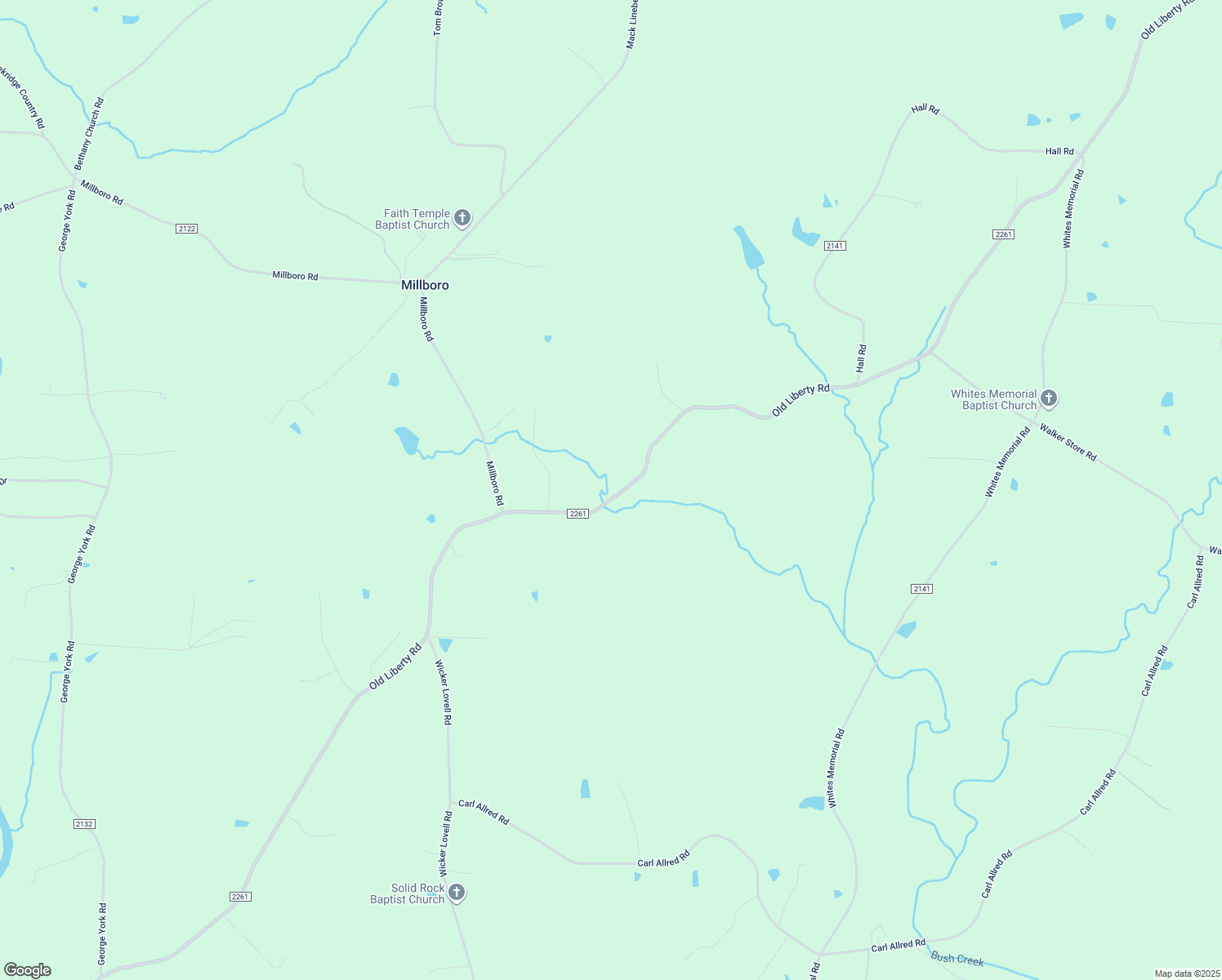 map of restaurants, bars, coffee shops, grocery stores, and more near 3683 Old Liberty Road in Franklinville