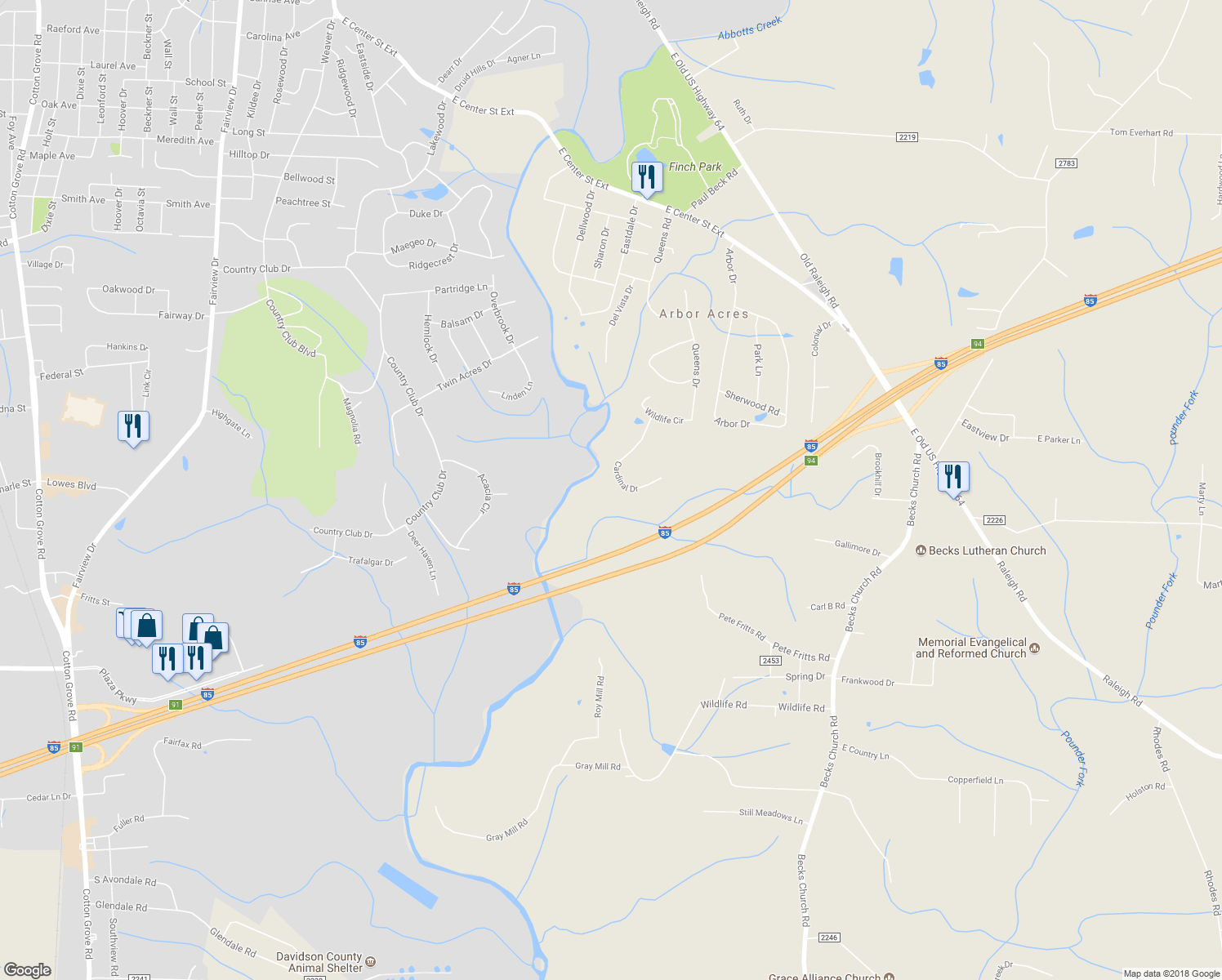 map of restaurants, bars, coffee shops, grocery stores, and more near 620 Cardinal Drive in Lexington