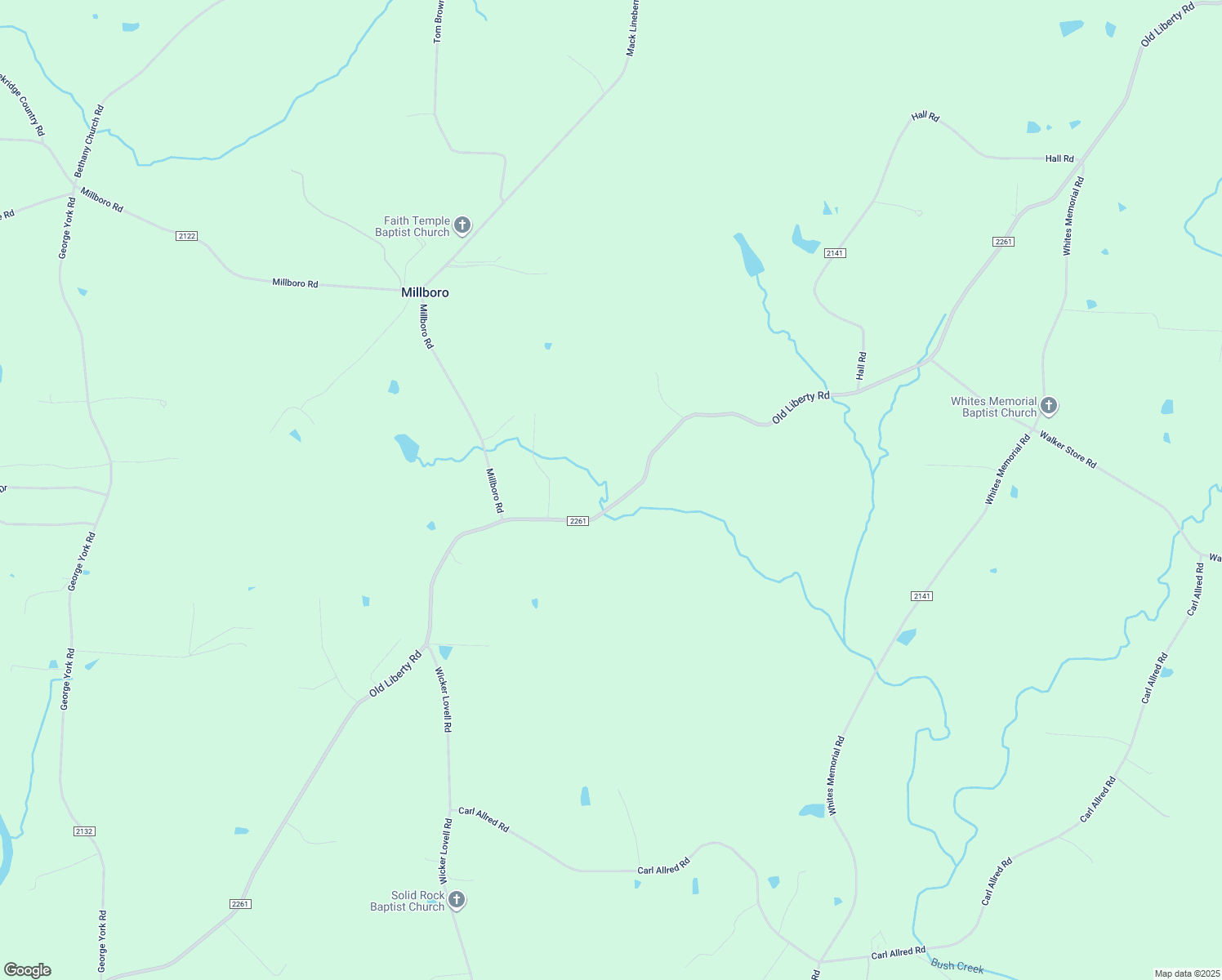 map of restaurants, bars, coffee shops, grocery stores, and more near 3683 Old Liberty Road in Franklinville