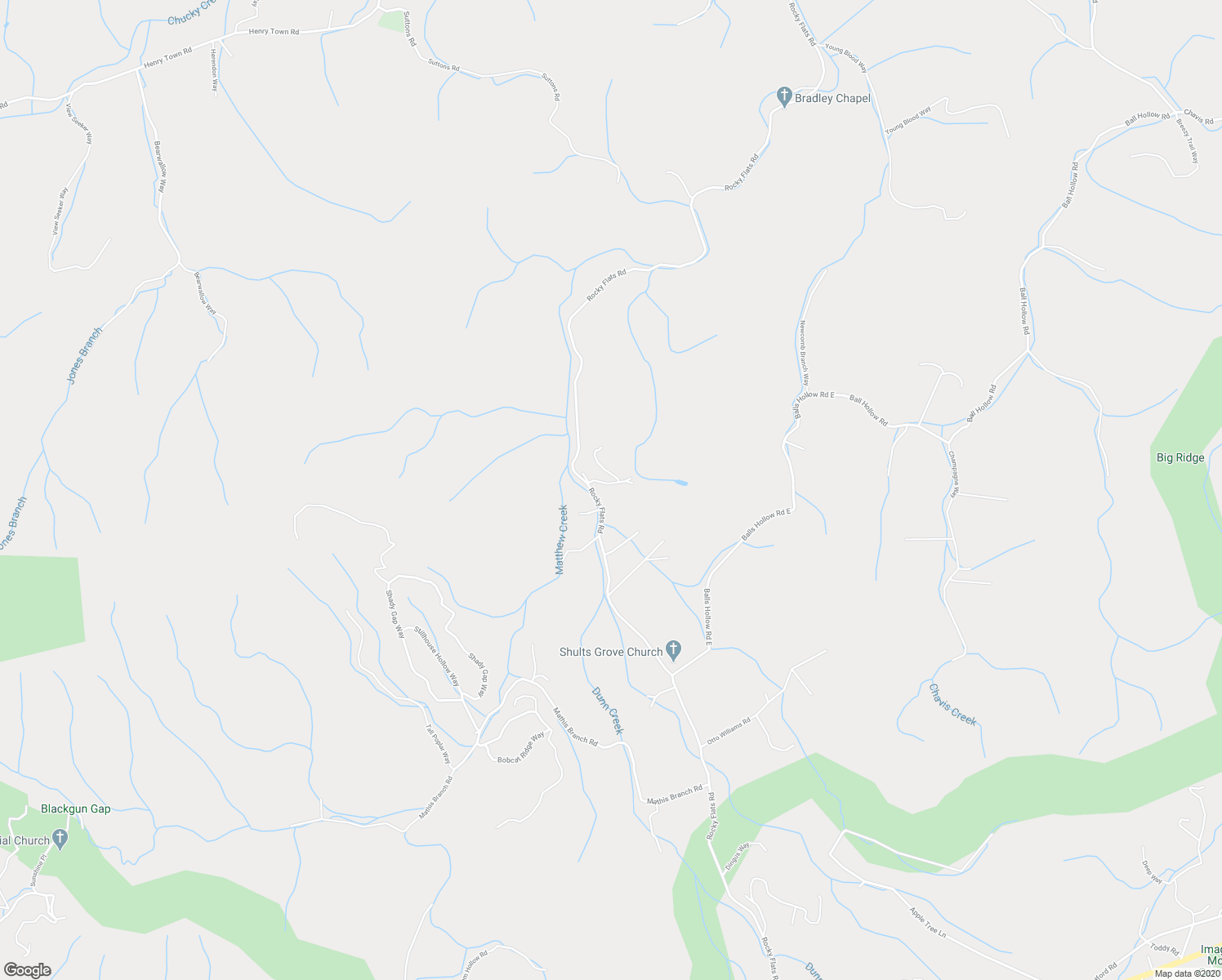 map of restaurants, bars, coffee shops, grocery stores, and more near 676 Rocky Flats Road in Cosby